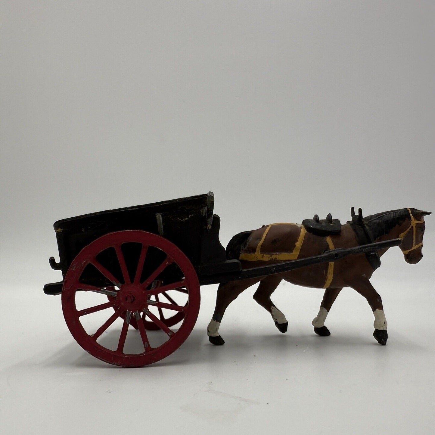 Vintage Britains LTD Diecast Farm Tumbrel Cart and Horse Figurine England 1970