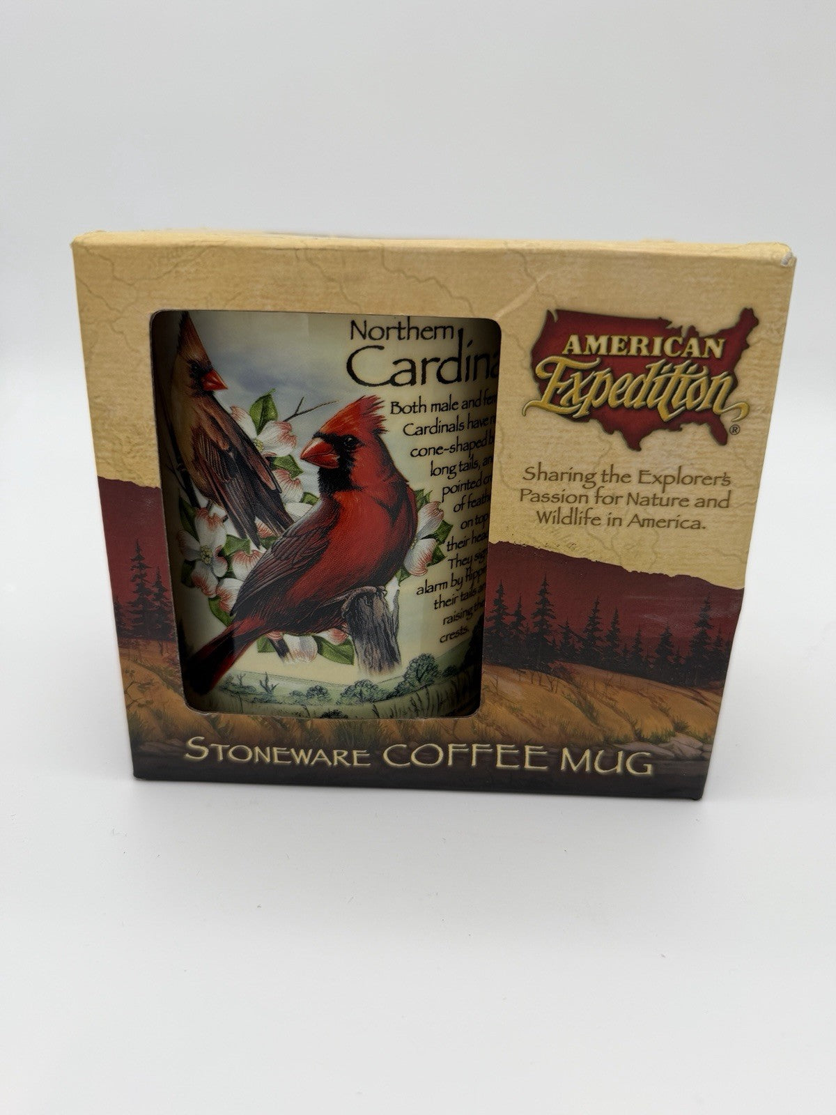 American expedition stoneware northern cardinal coffee mug 16oz wildlife america