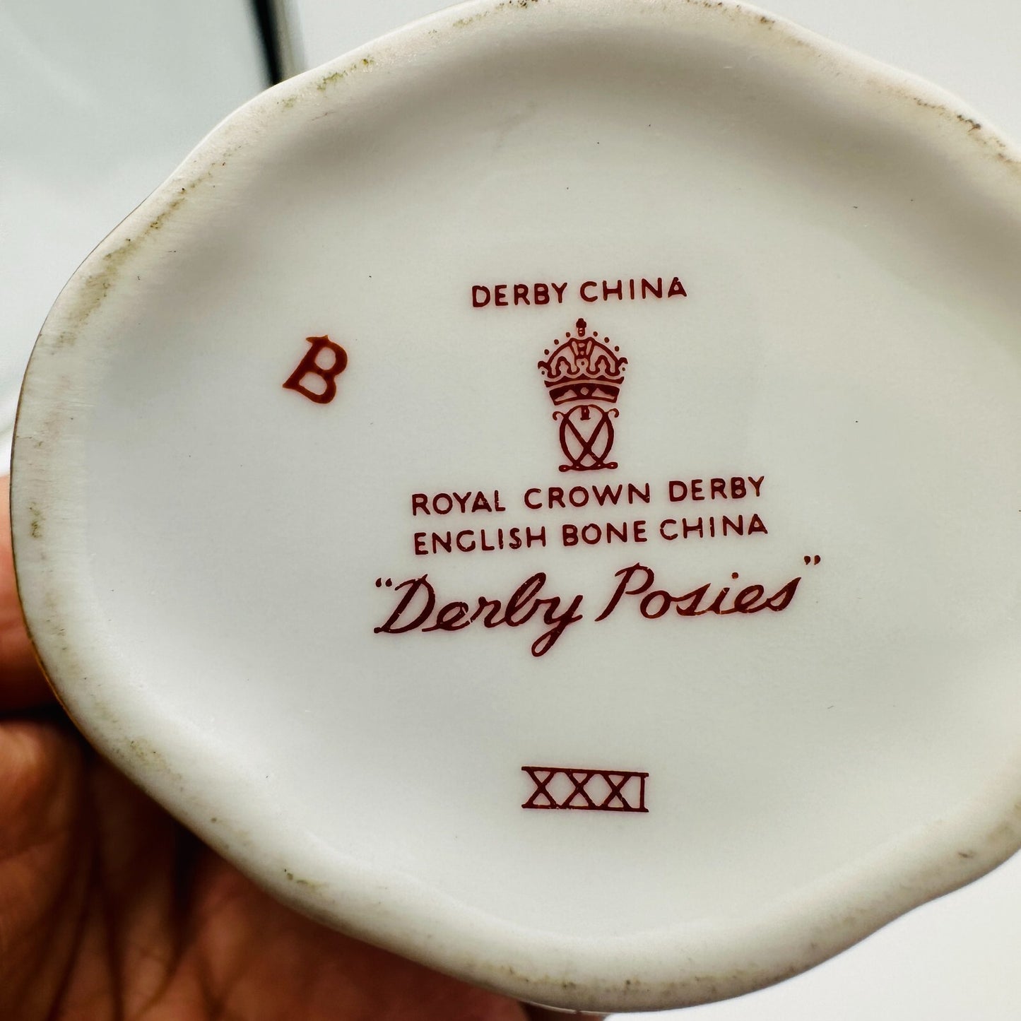 Royal Crown Derby Dish Posies Creamer with Square Porcelain England Home