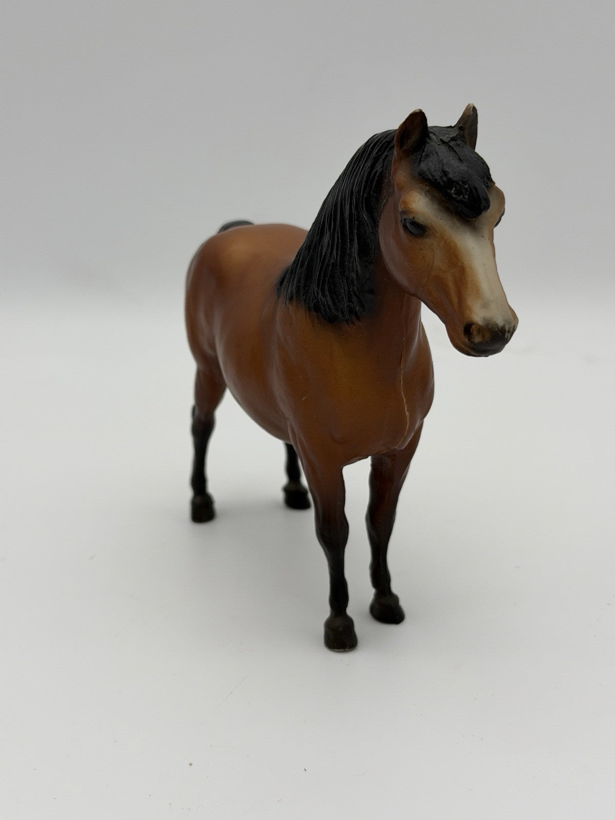 Breyer Shetland Pony Bay 6" Horse Figurine USA Mark 1970s Plastic Model Vintage