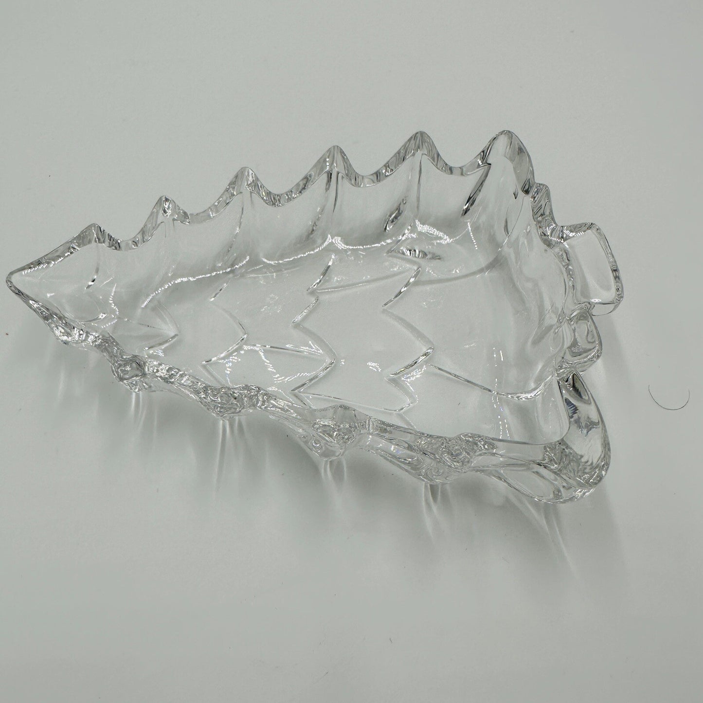 Marquis Waterford Candy Dish Crystal Christmas Tree Shape Clear Tray Serveware
