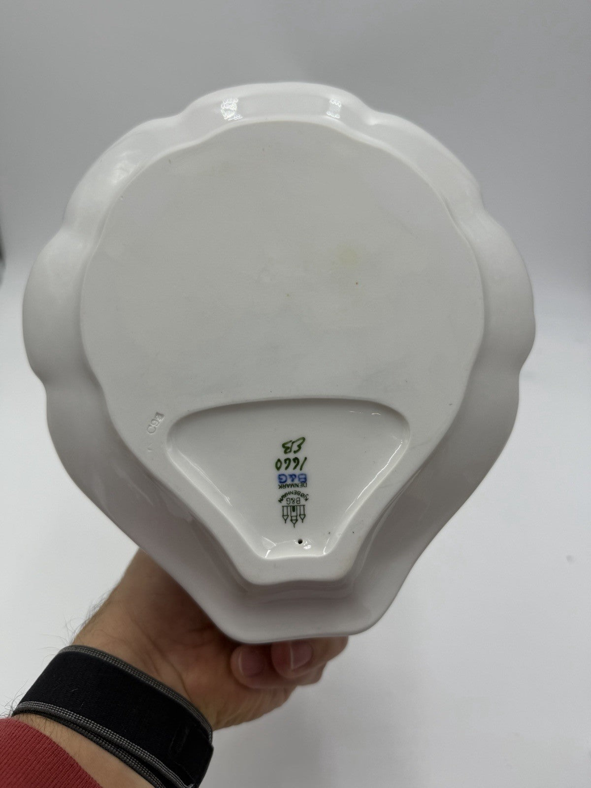 Vintage Bing & Grondahl Lily Pad Dish Art Nouveau Meditation of Nude Boy # 1660