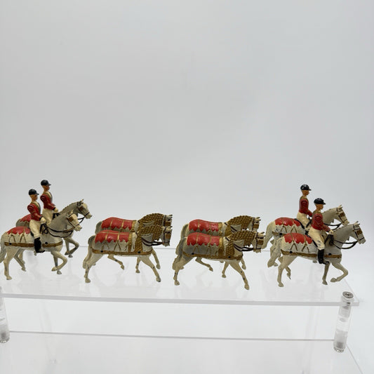 Britains LTD QUEEN ELIZABETH CORONATION 1953 England Metal Horses Set of 8
