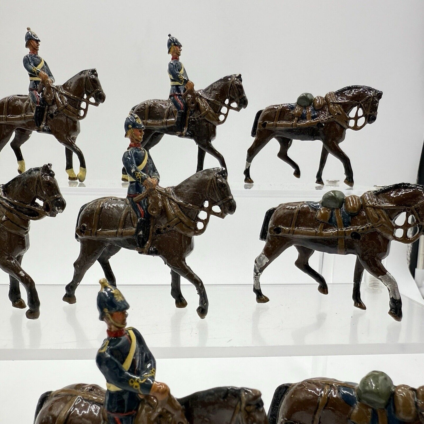 Rare Britains Toys Soldiers Painted Horses & Riders England Lot Of 12 PCs