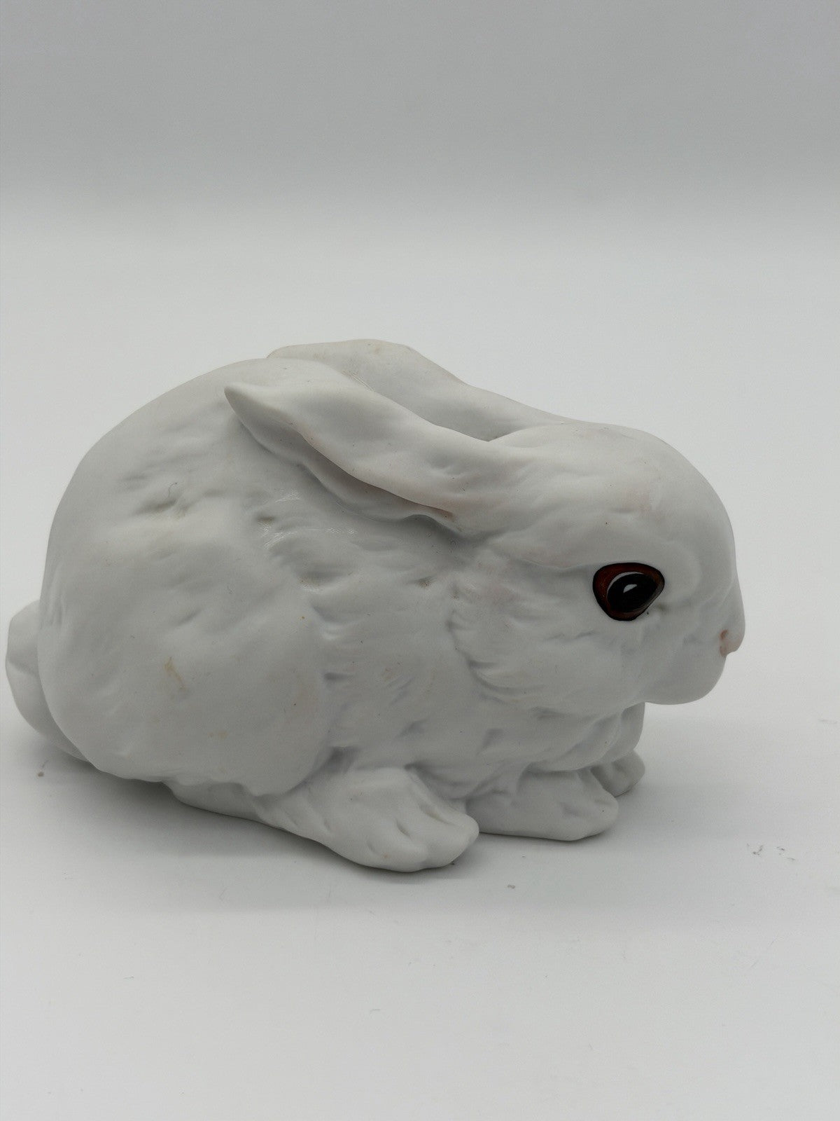 AK Kaiser Porcelain Lying White Rabbit Hare #518 Figurine West Germany Painted