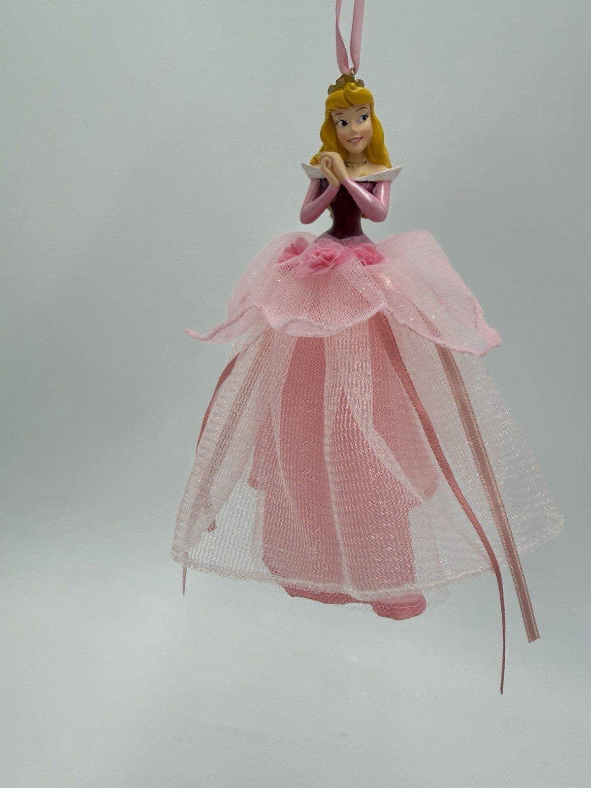 Disney Parks 2014 Princess Aurora Sleeping Beauty Ornament Pink Tulle Dress 6”