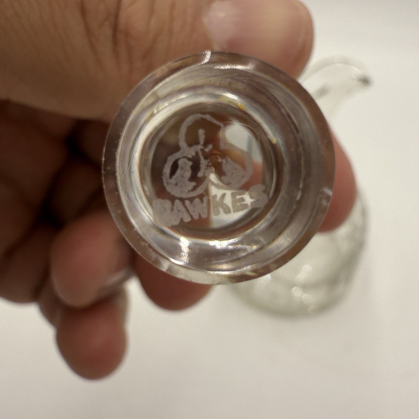 Antique Hawkes Etched Oil & Vinegar pitcher W/ Glass Stopper Rare Signed 5.5in