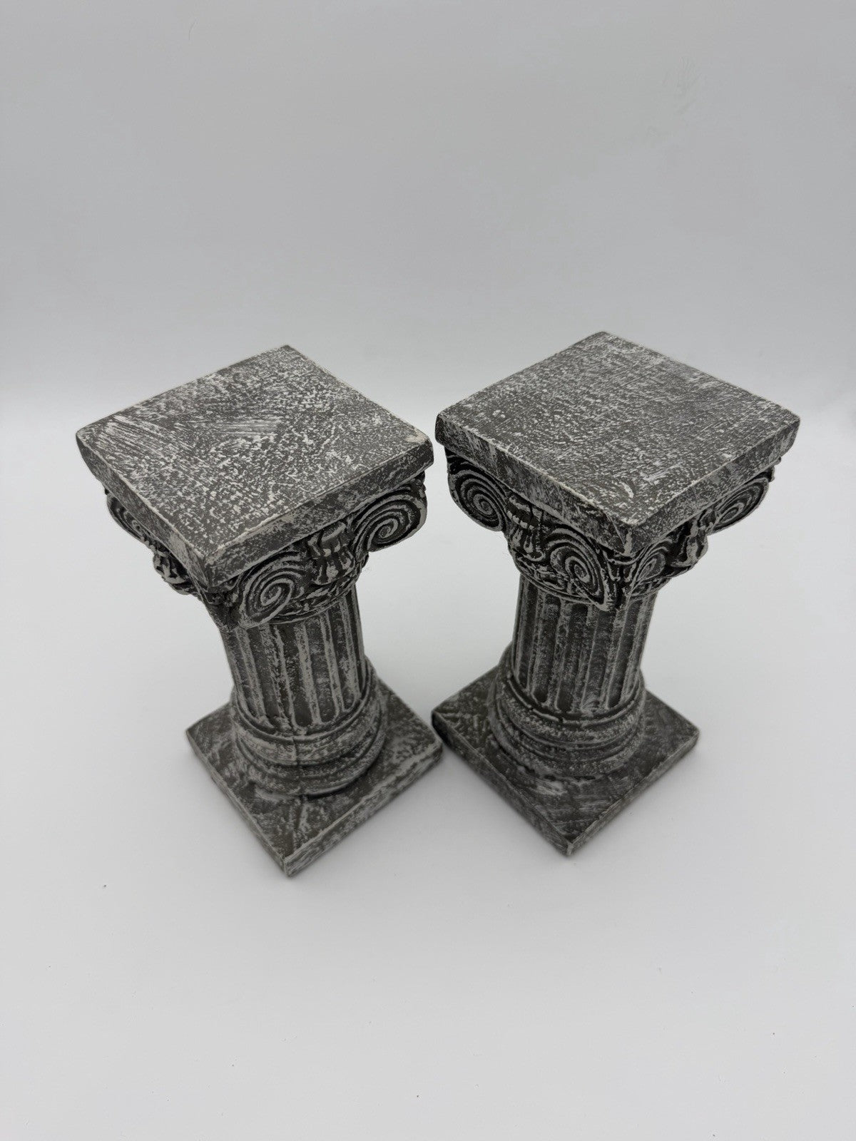 House Parts USA Solid Concrete Roman Pillar Mini Statue Pedestal 8” H