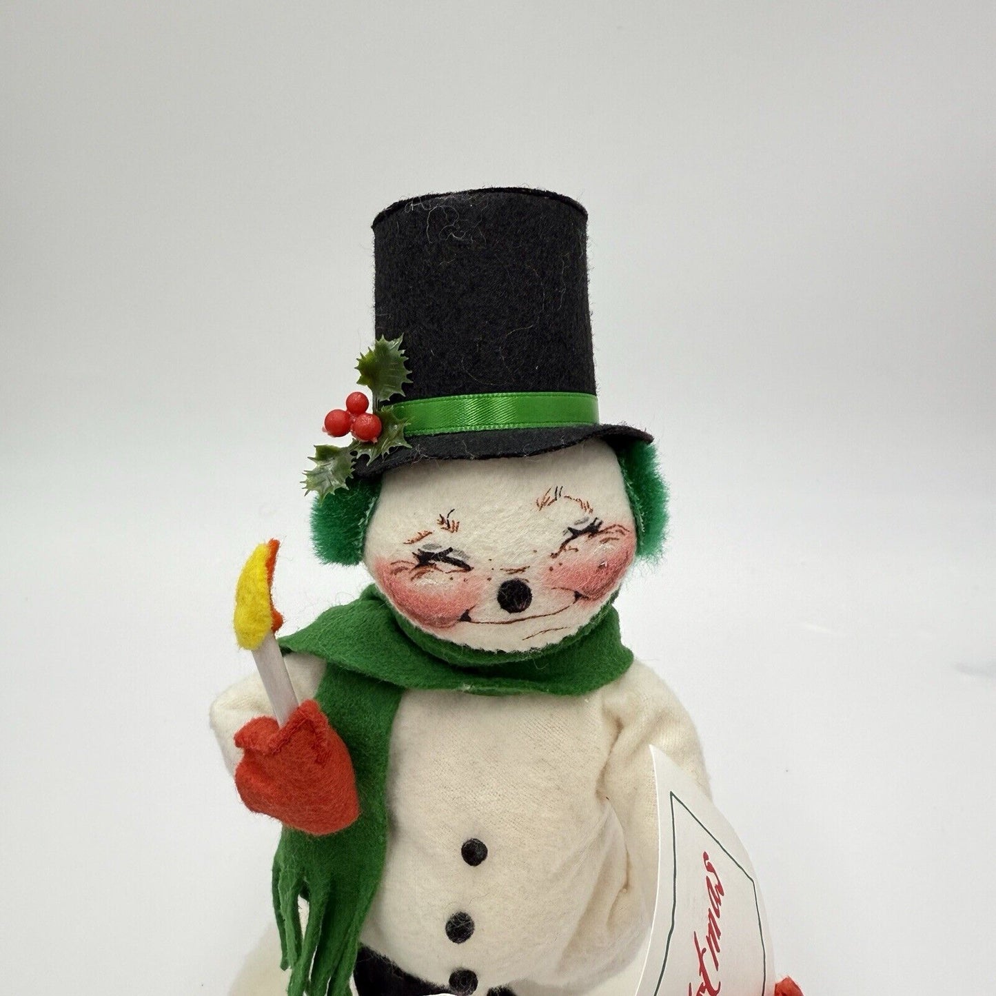 Annalee Dolls Christmas Snowman Caroler Vintage Figurine 9”