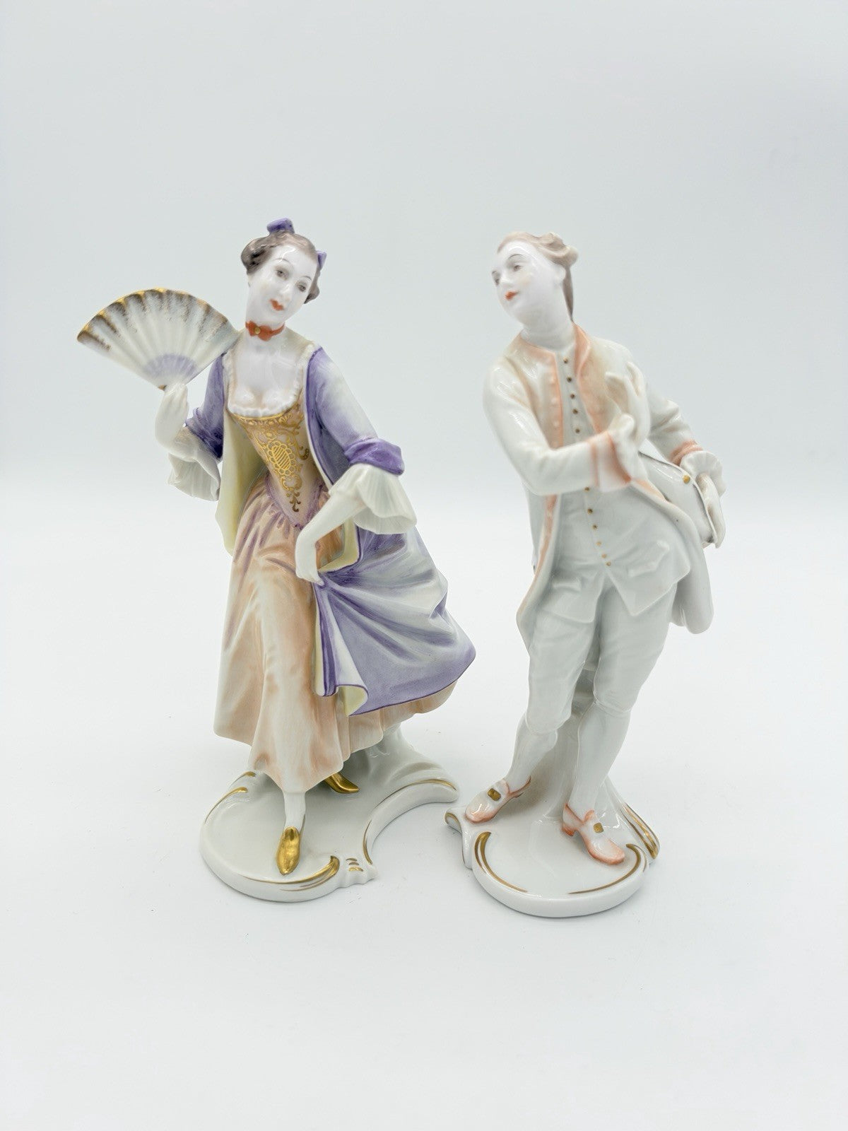 Rosenthal porcelain Marquis & Marquise 18th C Rococo figures by Gustav Oppel