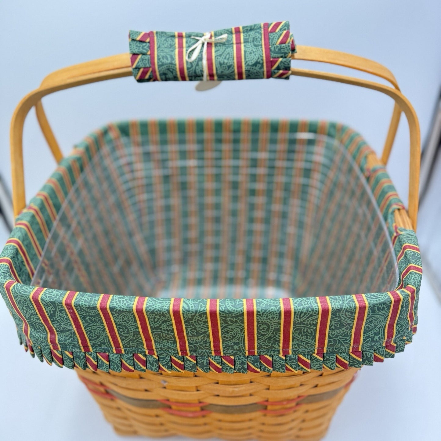 Longaberger 1995 Holiday Hostess Evergreen Basket Set Lid Christmas 9th Edition