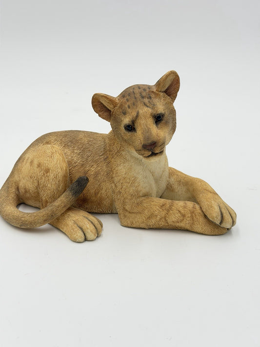 Rare Country Artists UK Fine Lion Cub Sculpture Figurine Hand Painted Vtg 2002