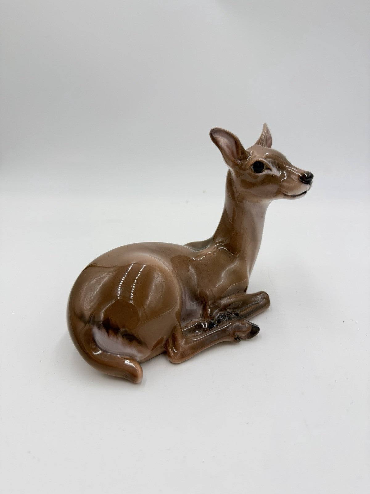Dahl Jensen Copenhagen Denmark Porcelain Hand Painted deer Lying Figurine #1147
