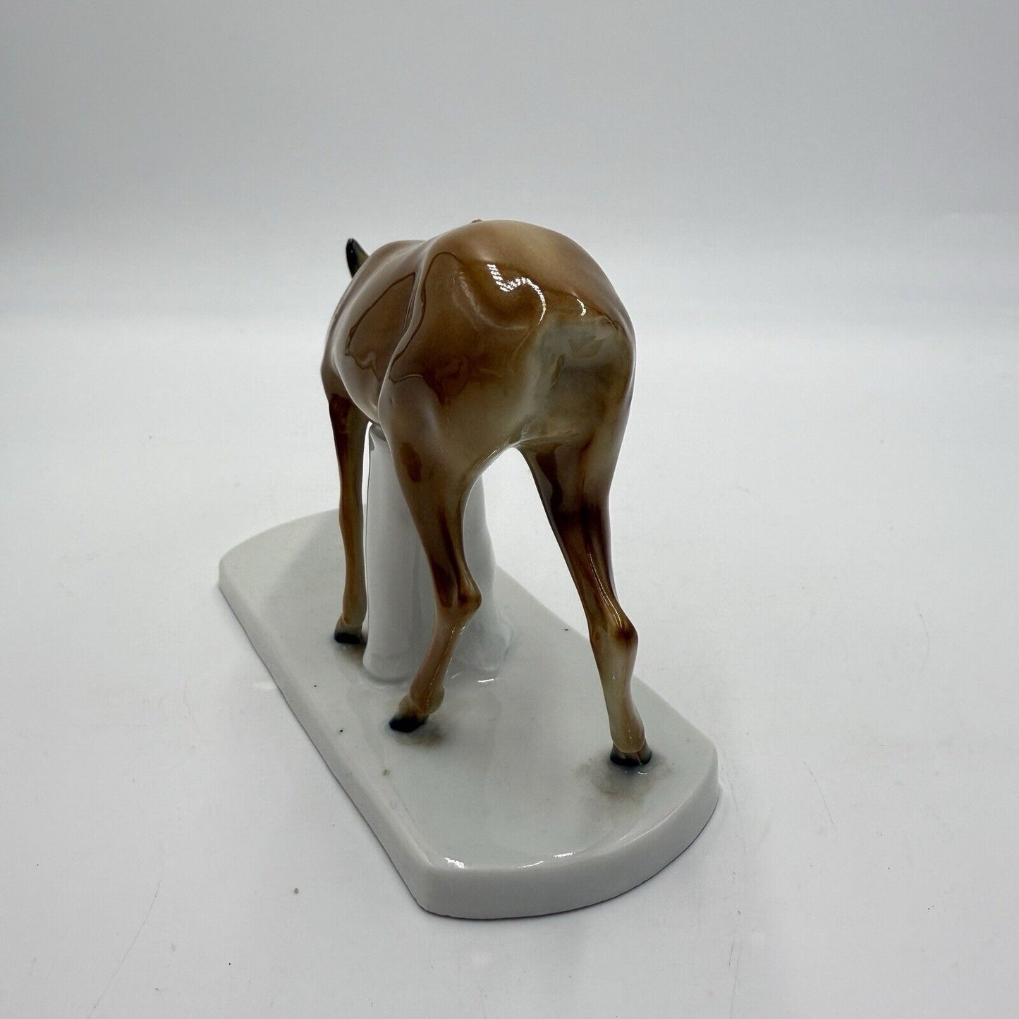 Hummel Incised Stamped Crown Porcelain 1935 Glazed Deer Figurine Antique Germany