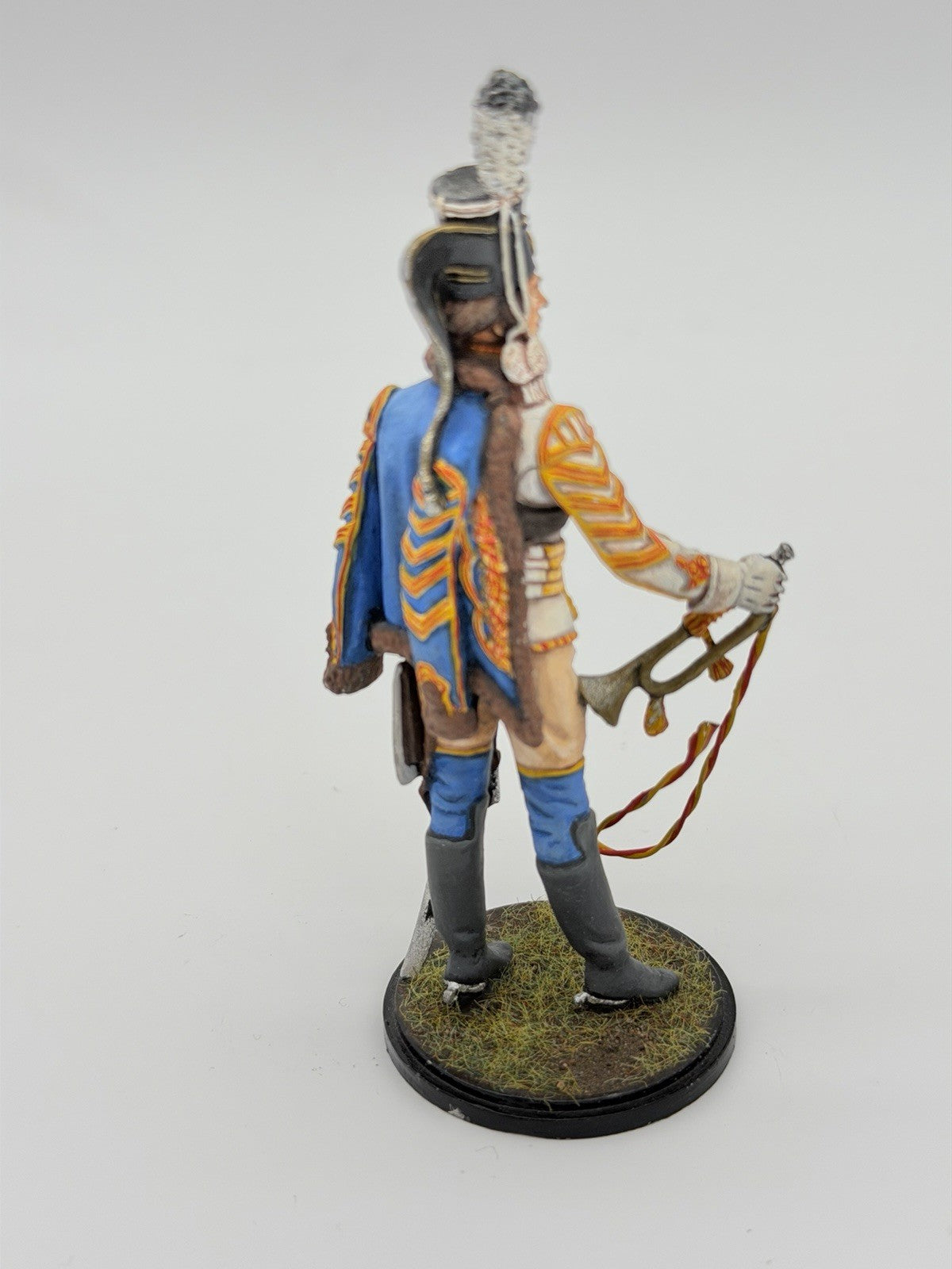 Hand Painted Metal Soldier Prussian Hussar Trumpeter 1750s Scale 1:18 Soldier