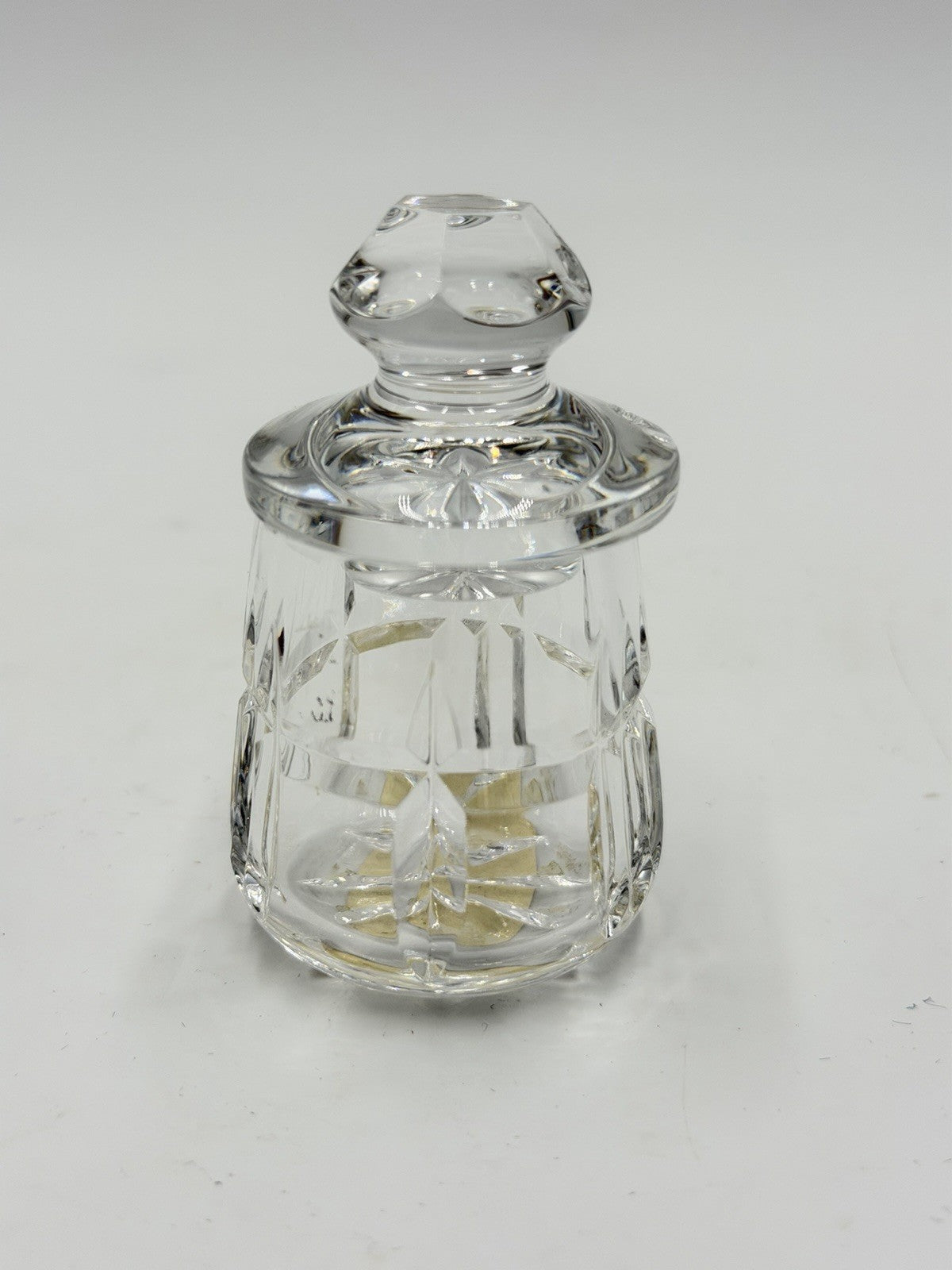 Waterford Crystal Mustard Pot with Lid Condiment Jar Ireland Vintage Retired
