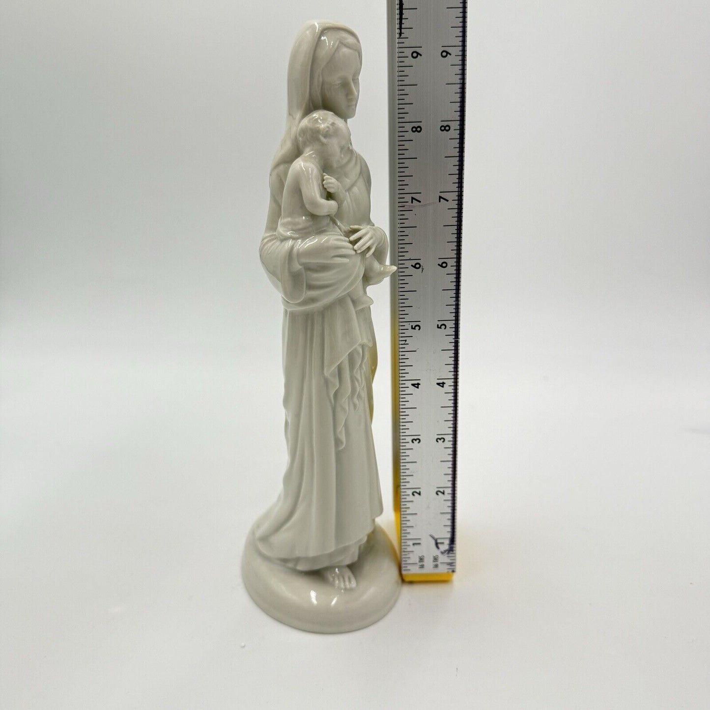 Vintage Metzler & Ortloff  Germany Porcelain Madonna & Baby White Glossy #7269