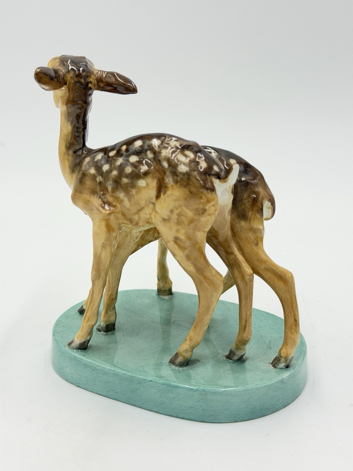 Rare Royal Worcester porcelain figurine Young Spotted Deer by Doris Lindner