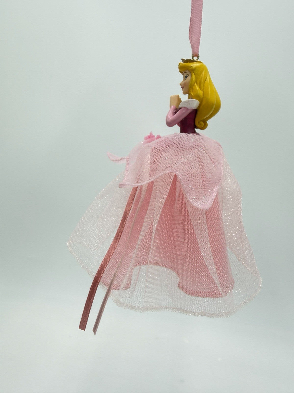 Disney Parks 2014 Princess Aurora Sleeping Beauty Ornament Pink Tulle Dress 6”