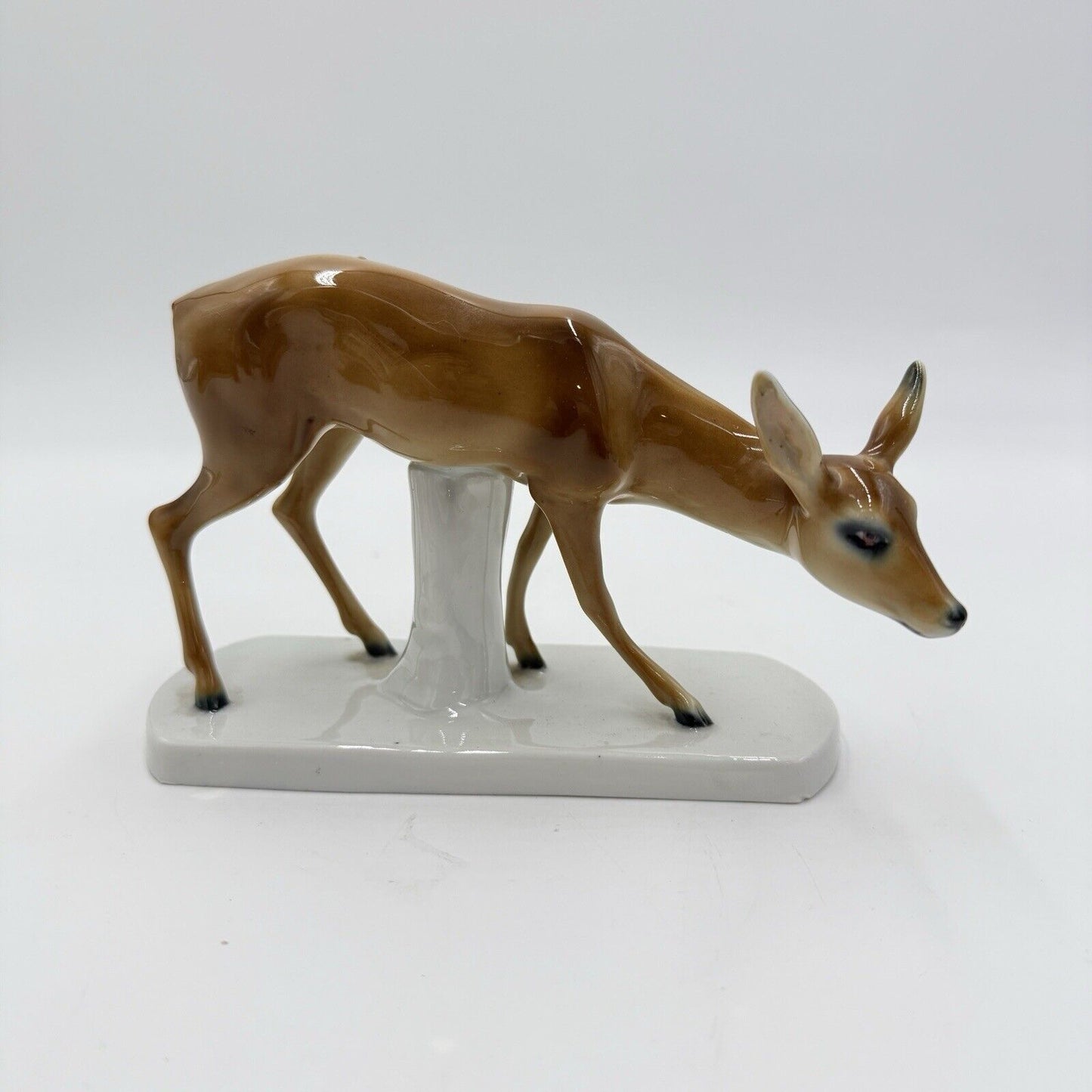 Hummel Incised Stamped Crown Porcelain 1935 Glazed Deer Figurine Antique Germany