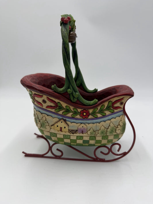 Jim Shore Heartwood Creek Sleigh Bells Ring Christmas Tabletop Figurine