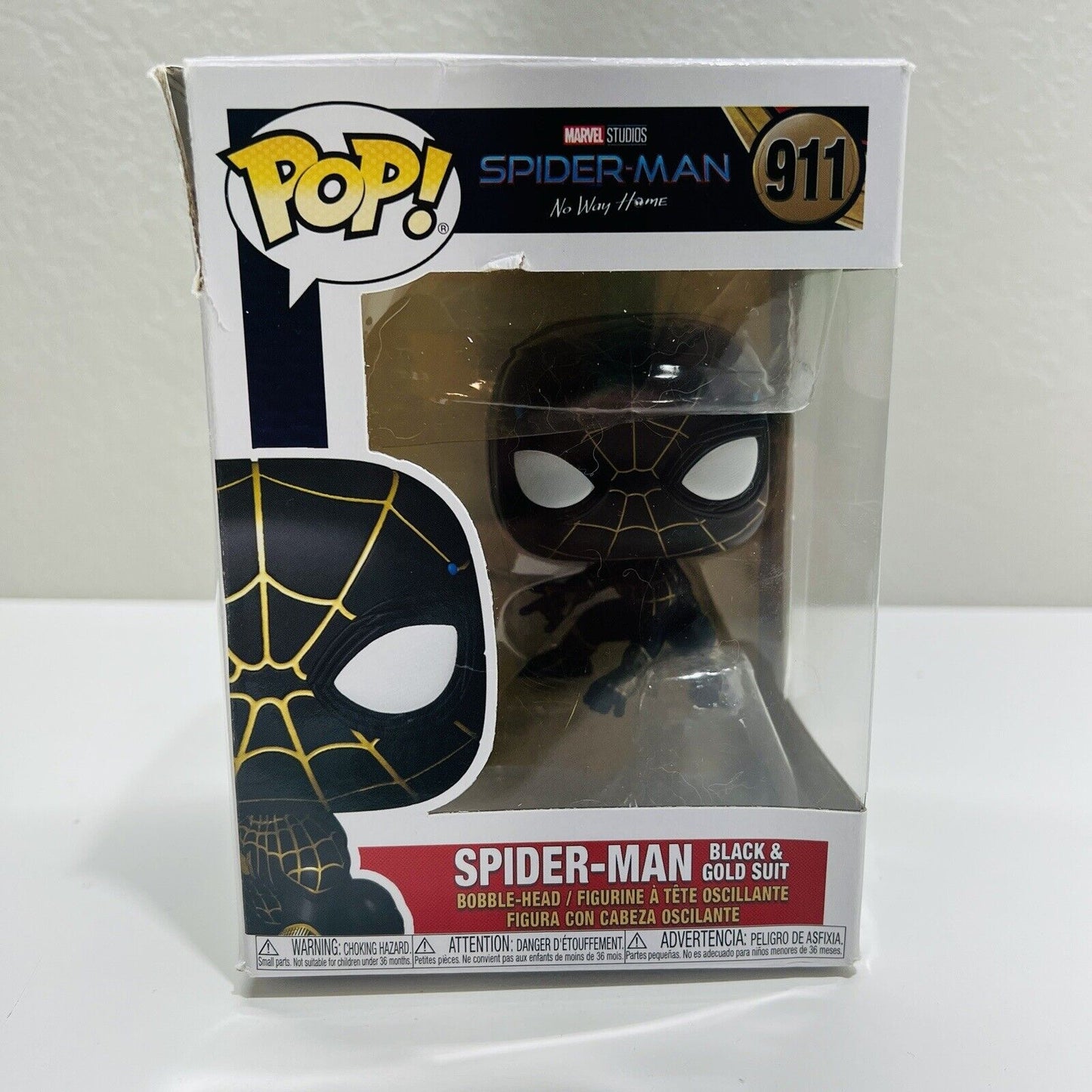 Funko Pop! Movies Spider-Man No Way Home Black and Gold Suit Toy Box