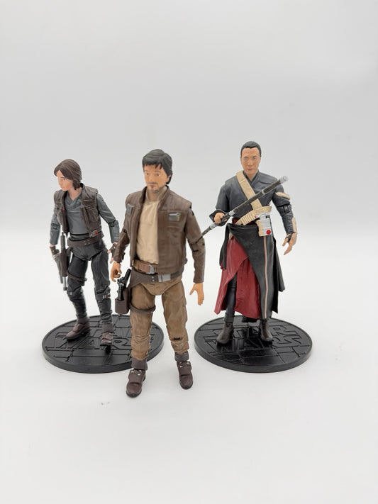 Star Wars die-cast action figures Disney Store Elite Jyn Erso Cassian Chirrut 3