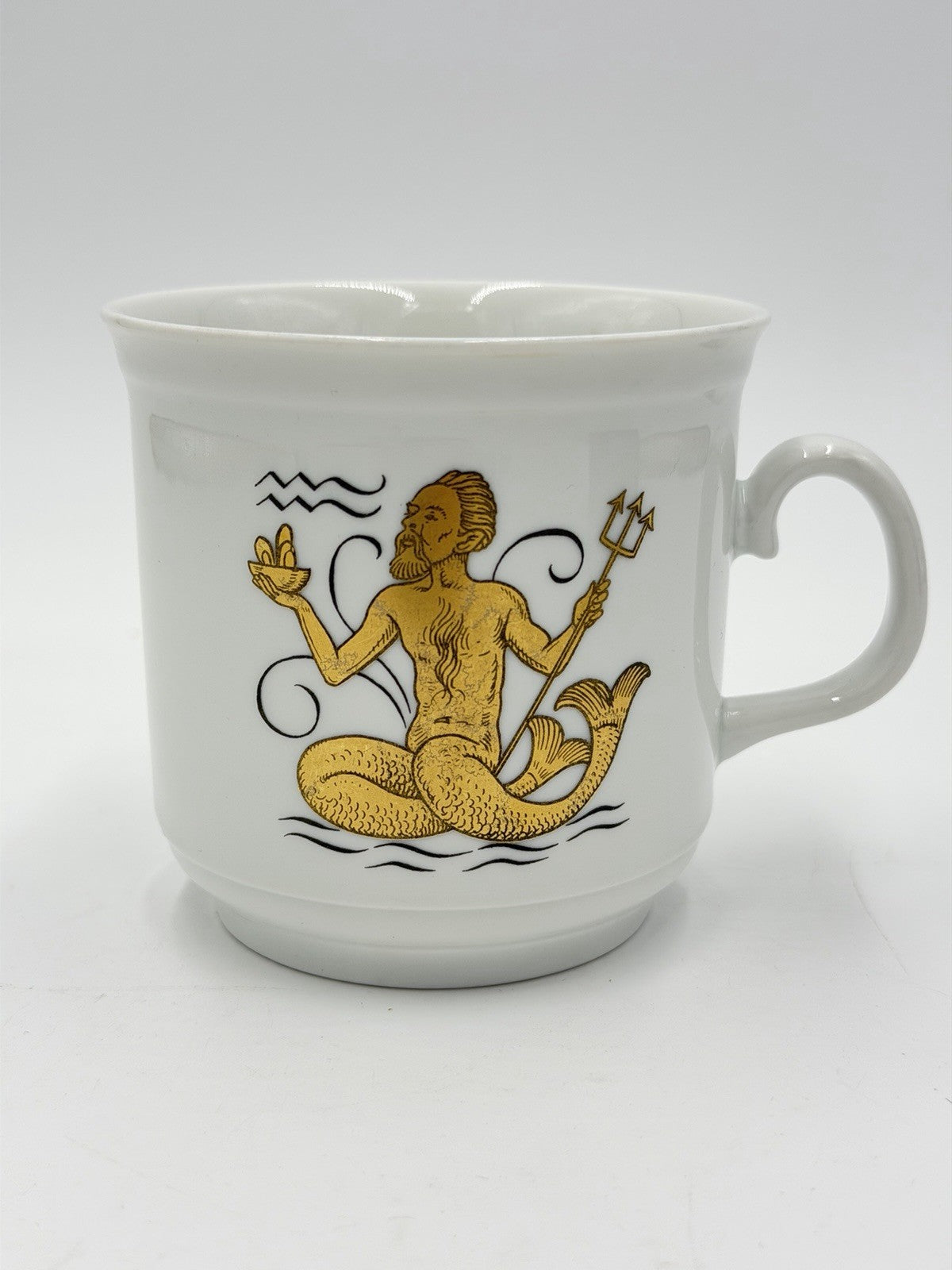 Schumann Arzberg Aquarius Bavarian Porcelain Zodiac Signs #21 Coffee Mug Vintage