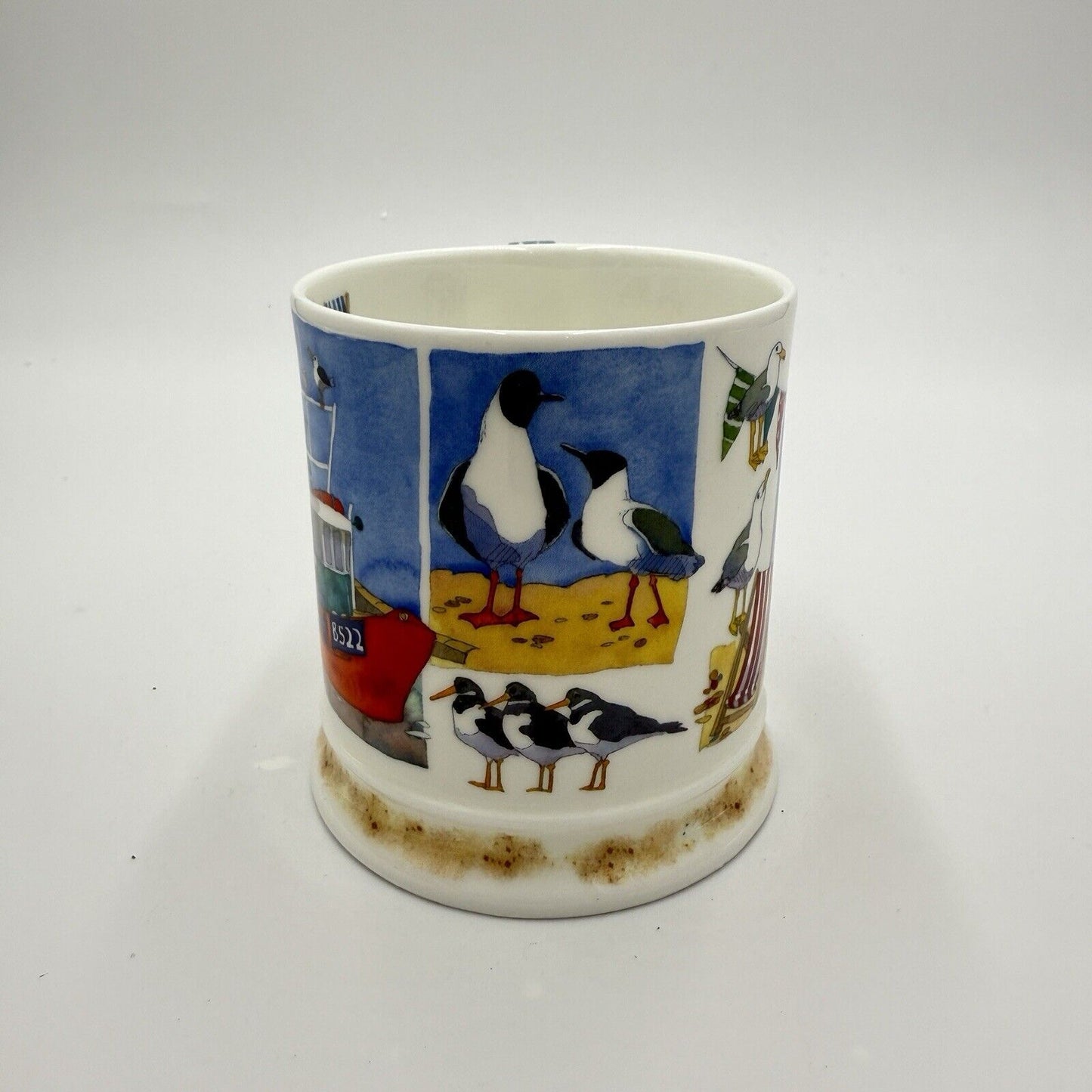 Dunoon Fine China England Beside The Sea By Emma Ball Coffee Mug Nautical