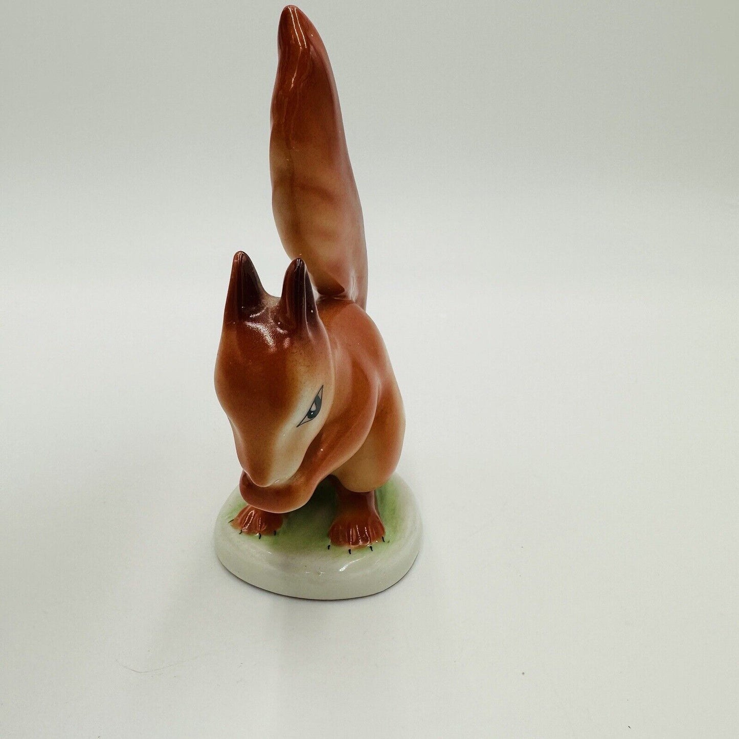 Hollohaza Red Squirrel Porcelain Figurine Vintage Hungary Collection