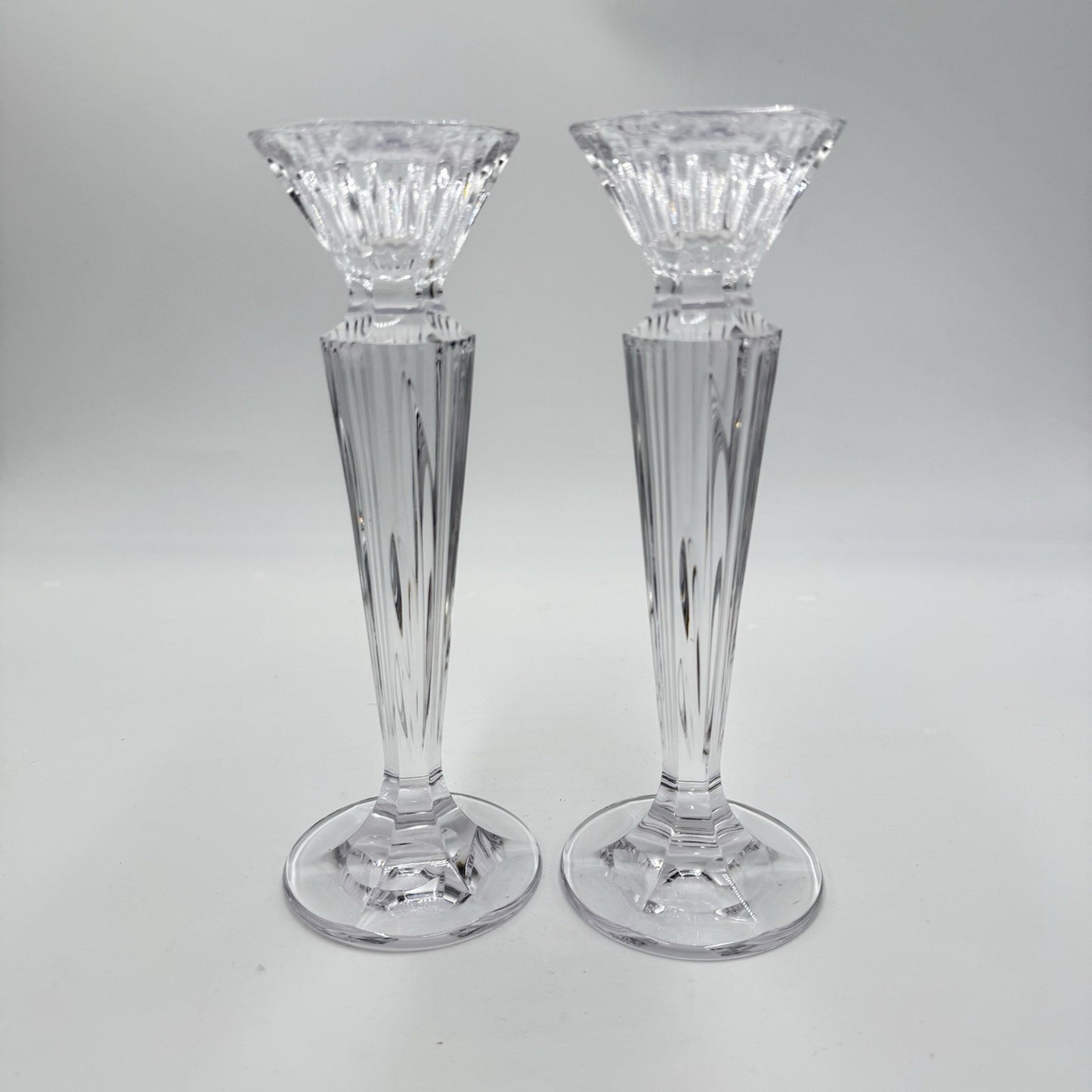 Marquis By Waterford Crystal Festivale Candle Holders 7.75" Set Of 2 Germany