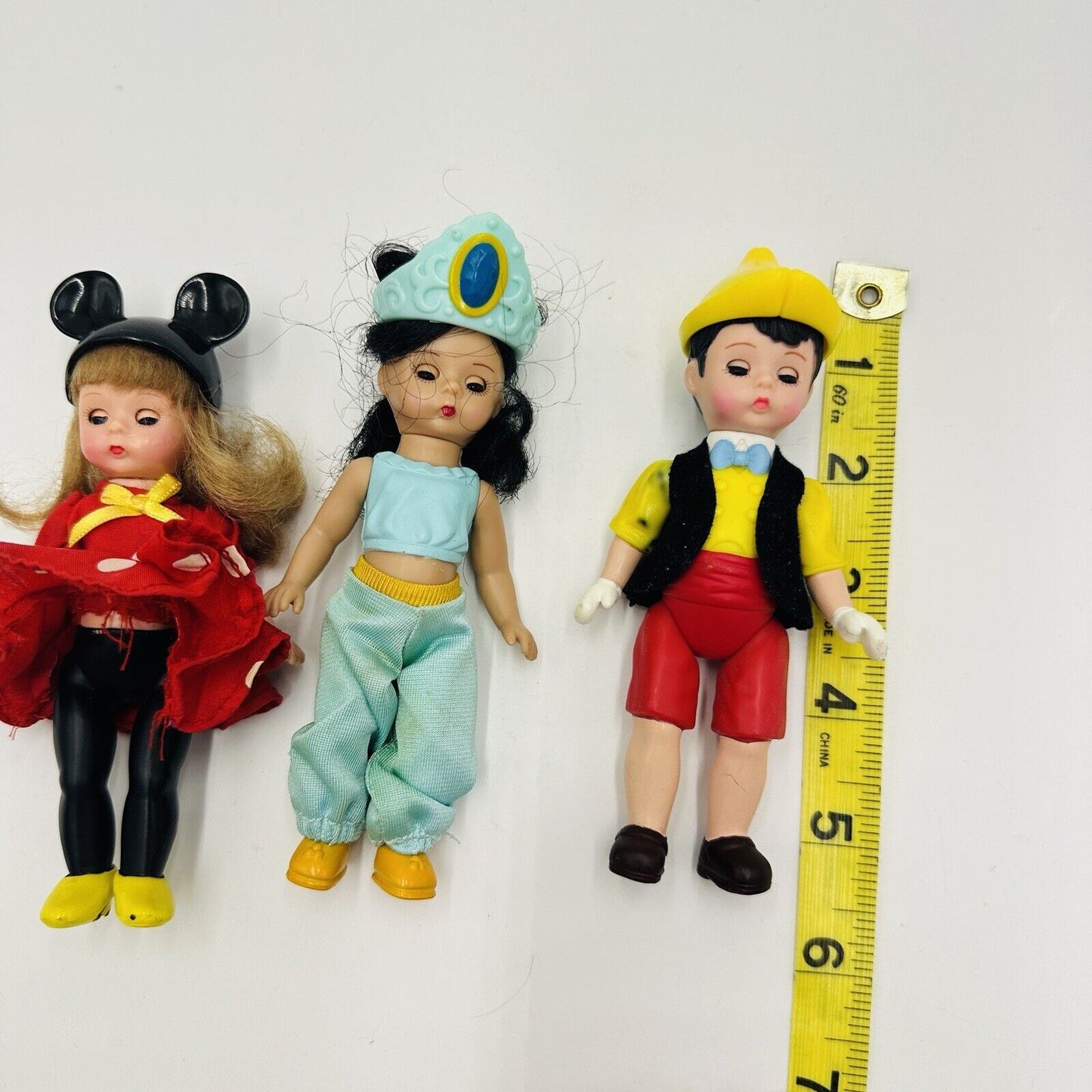 Madame Alexander Dolls Disney Minnie Jasmine Pinocchio Macdonald Vintage Set 3