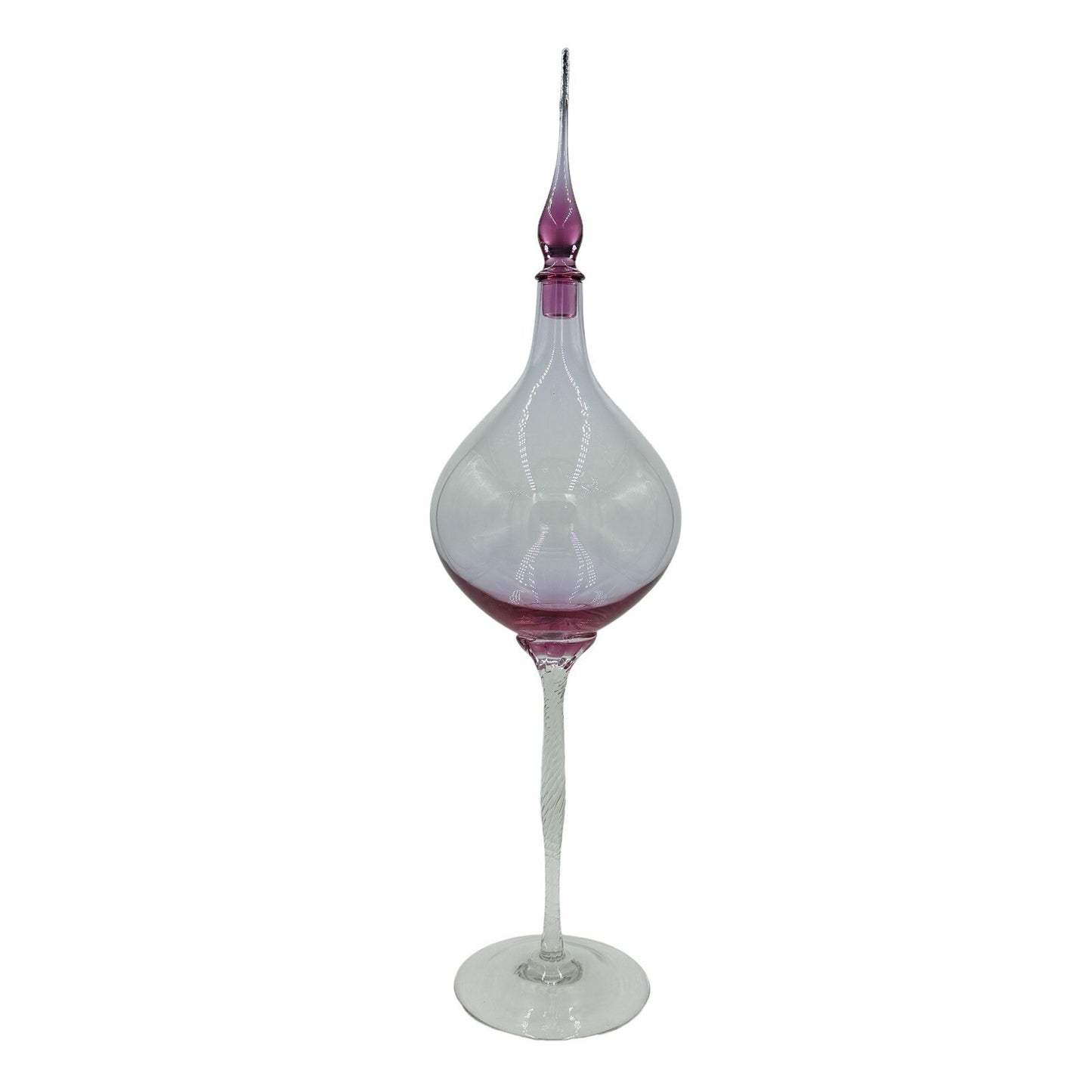 Global Views Art Glass Genie Bottle Decanter Julia Buckingham Large 29in Top