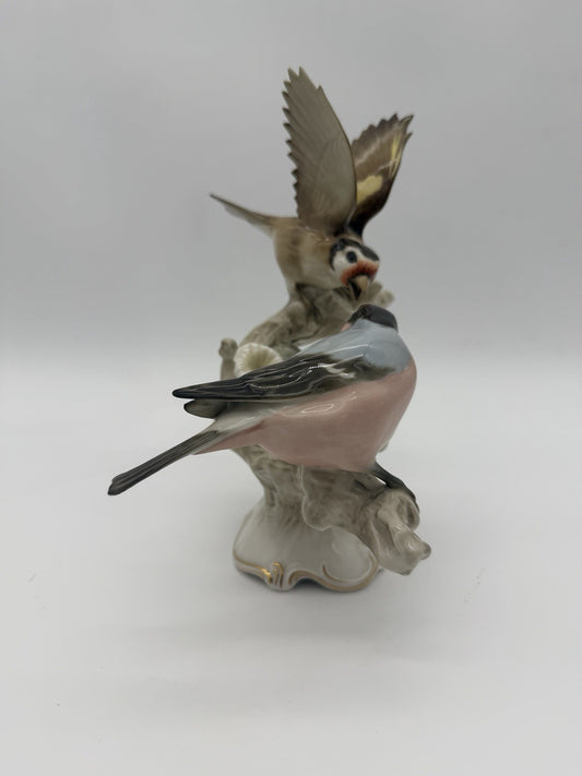HUTSCHENREUTHER Germany Porcelain GOLDFINCH & BULLFINCH Figurine K Tutter Large