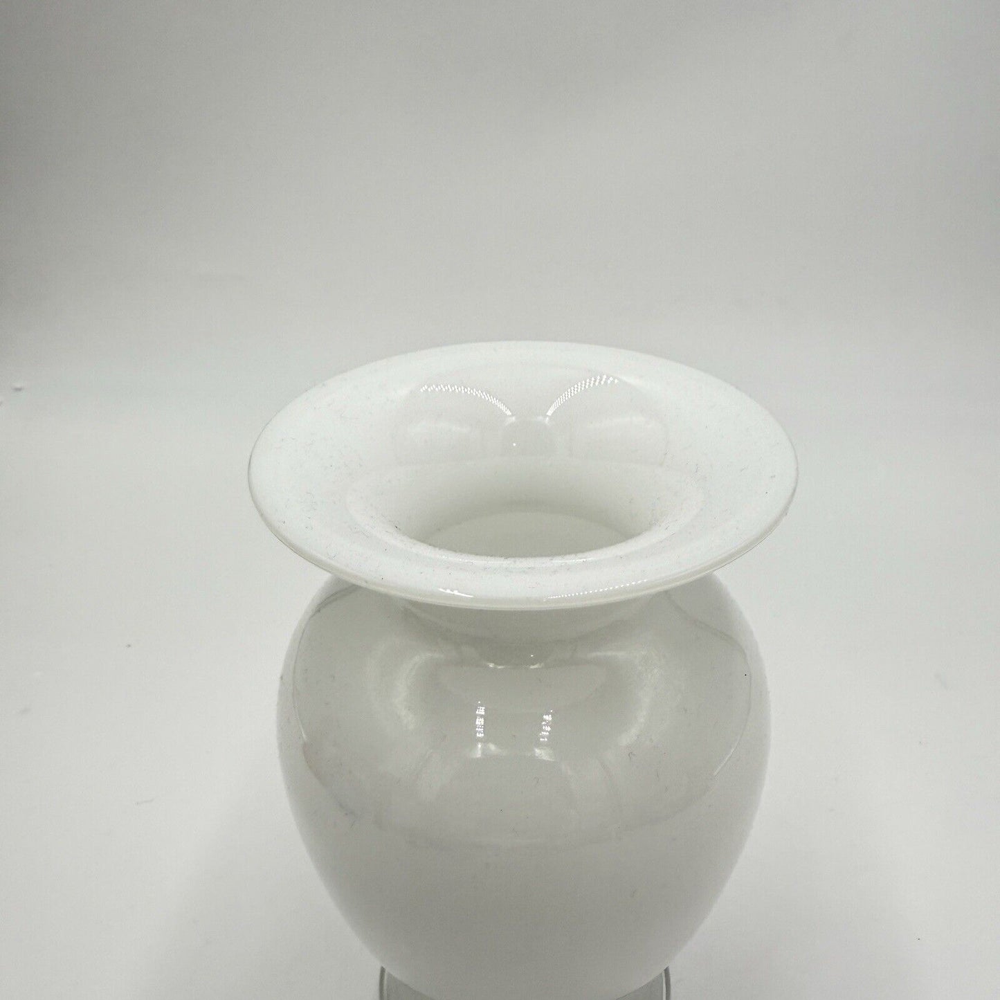 Royal Copenhagen Amfora Vase White Cased Crystal Glass 6” Michael Bang