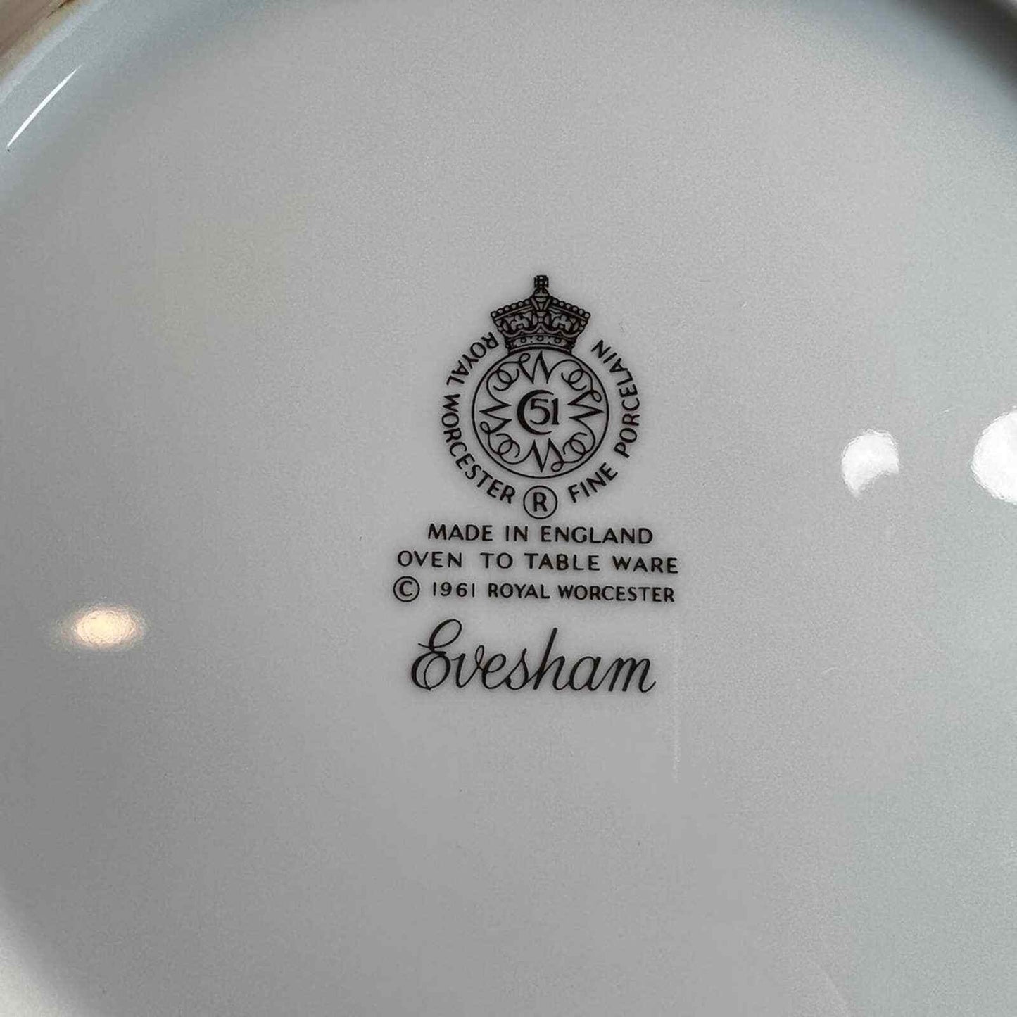 Royal Worcester Bowl Plates Evesham Round Serveware England Porcelain Set