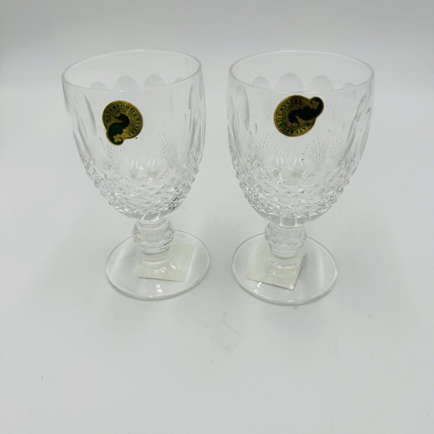 Waterford Colleen Claret Wine Glasses Set Vintage Crystal 2 Pieces Short Stem