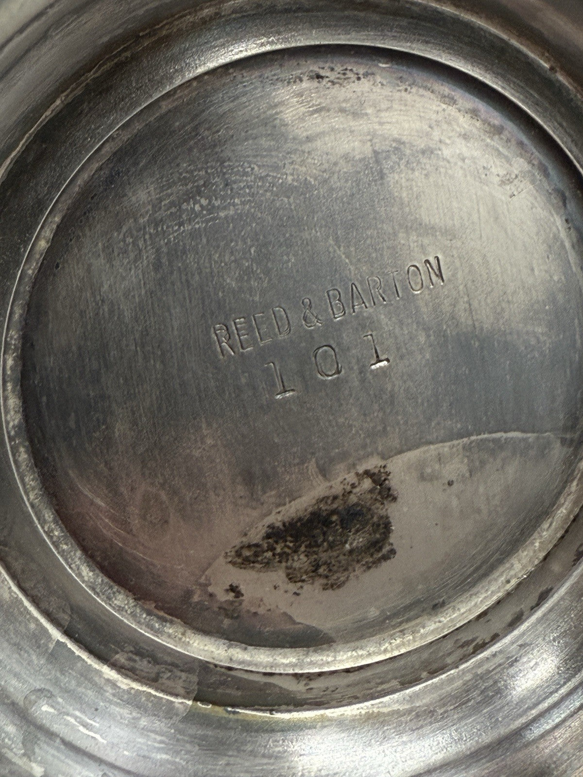 MCM Reed & Barton  Bowl #102 Red Enamel Silver Plated 5" Diameter