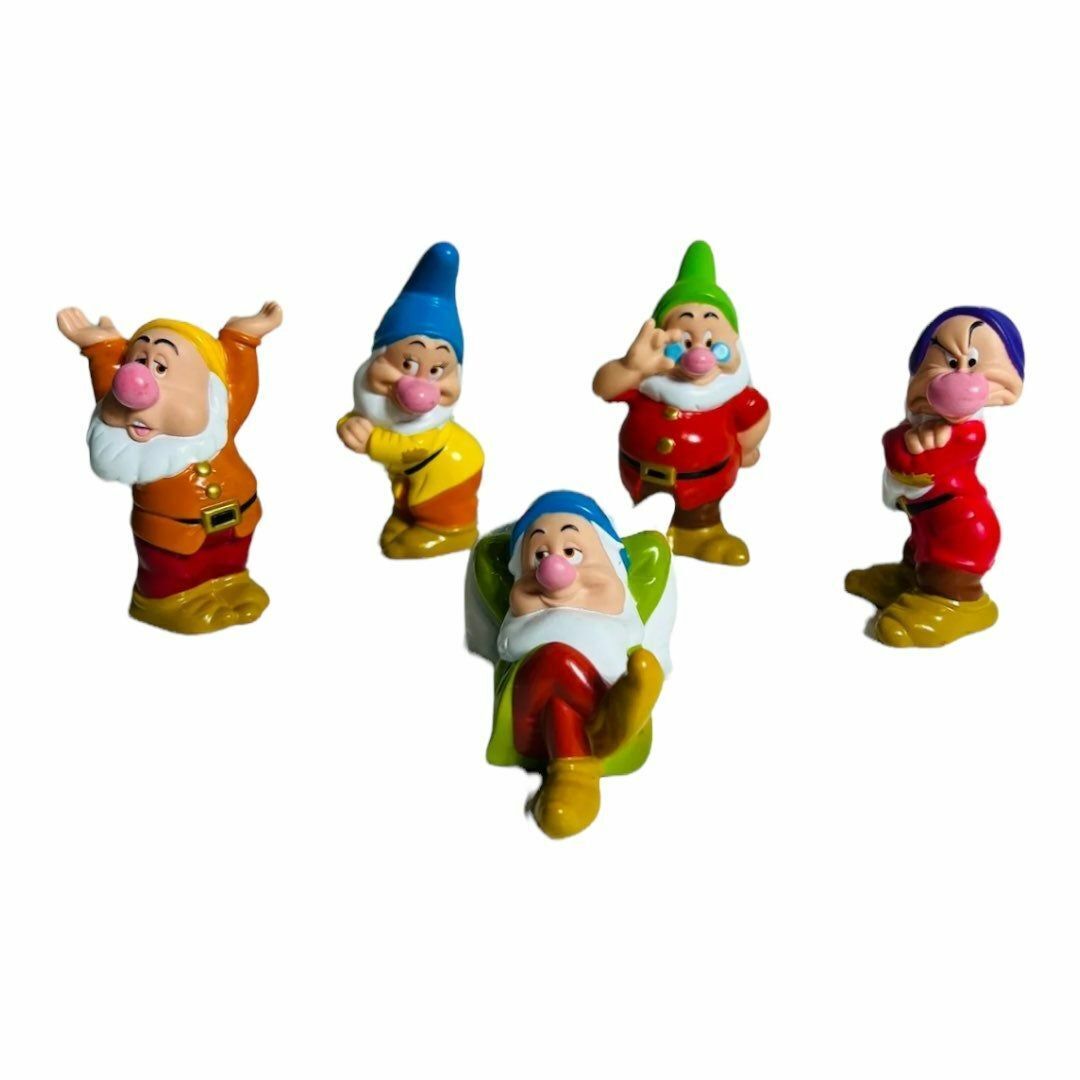 Disney Snow White Toy Figures Set Of 5 Toys Dwarfs Sleepy, Bashful, Doc, Grumpy