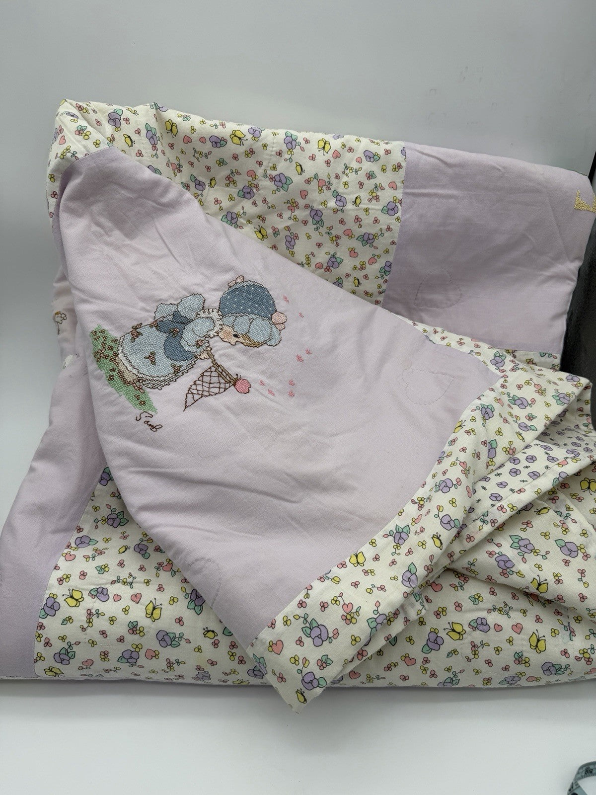 Precious Moments bedding PMI Spectrix patchwork cross-stitch comforter full