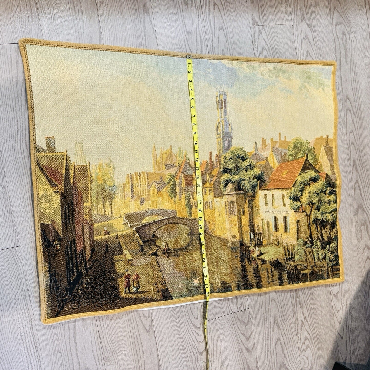 Flanders Woven Wall Tapestry Belgium Made Vintage 38”x 28” Mint Art Fabric