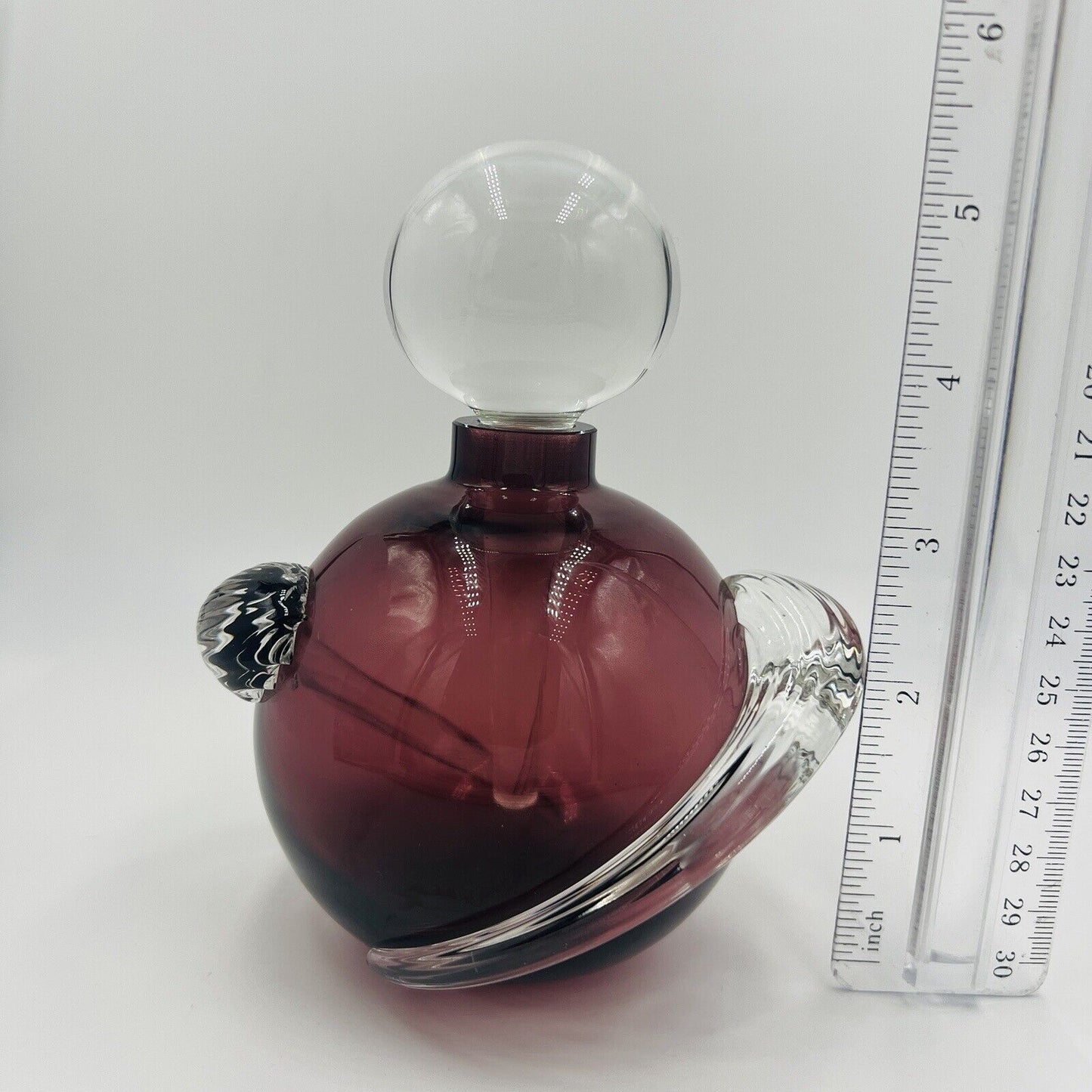 Perfume Glass Act Studio Vanity Bottle Lid Stopper Purple Twisted Home Decor