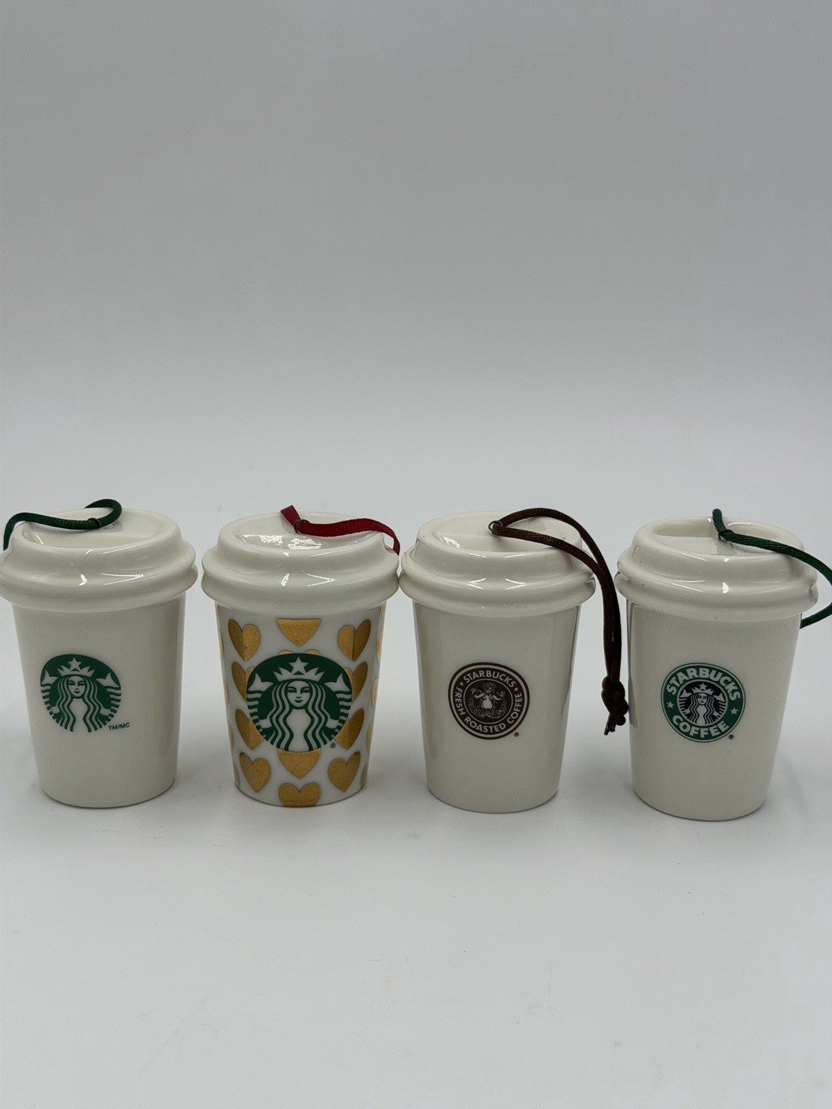 Starbucks Coffee Company Hanging Mini Cups Christmas Ornaments 1971, 1992,2011