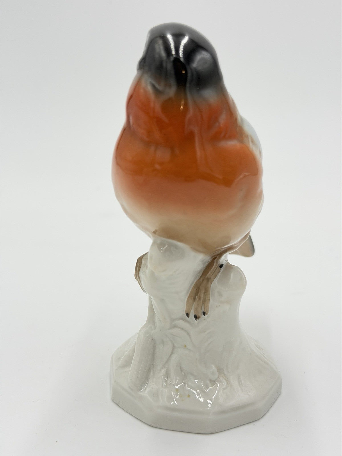 Antique Unterweissbach Germany Porcelain Bullfinch Bird Figurine 5”H #8509 Model
