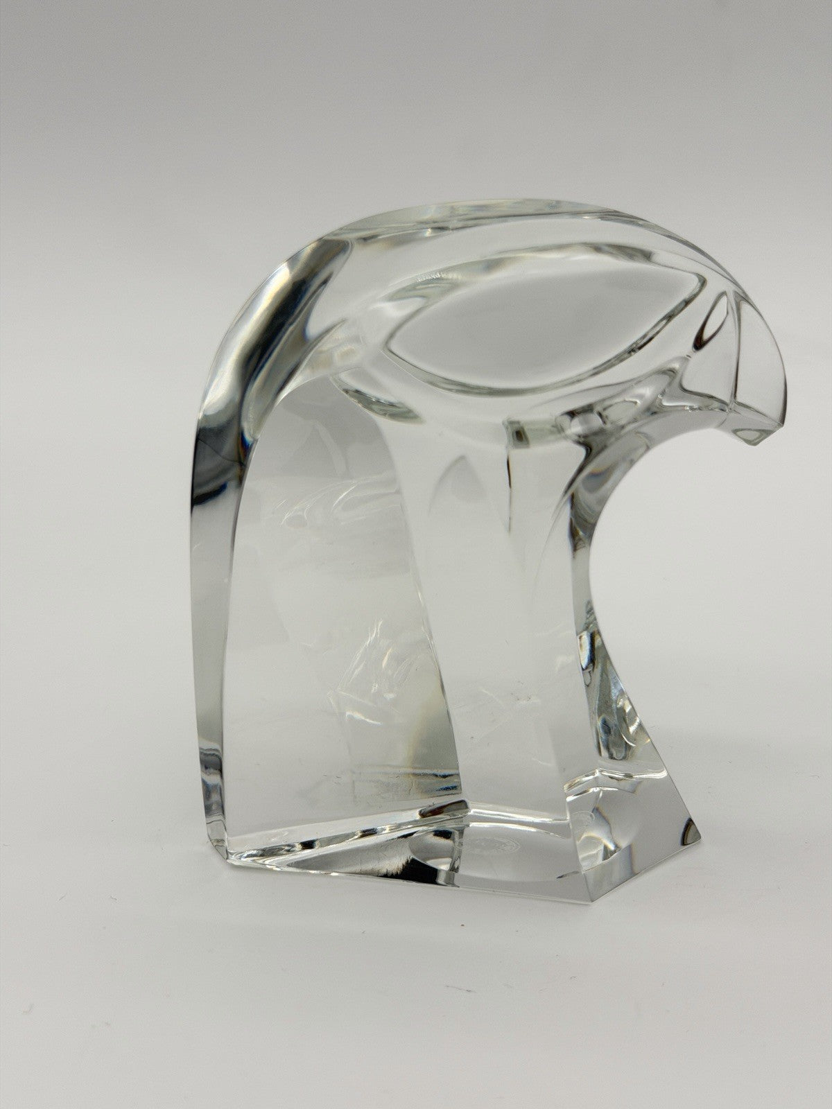 Saint Louis St Louis France Art Crystal Eagle Head Paperweight 3.5" Figurine