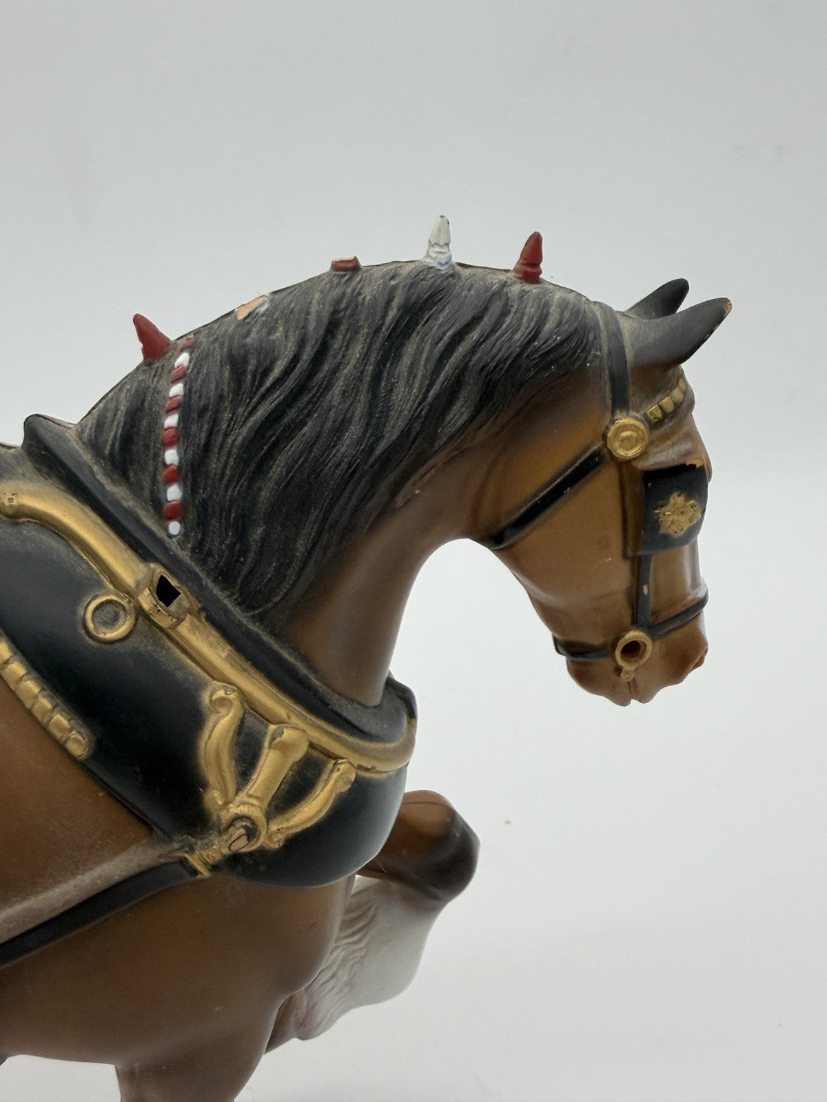 Vintage Anheuser Busch Budweiser clydesdale figurine 1960s Molded Plastic Horse