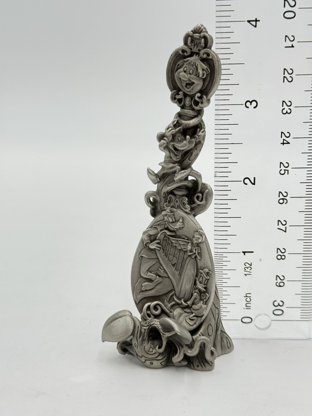 Rare Disney JACK & THE BEANSTALK PEWTER COLLECTIBLE SPOON WITH STAND 1996