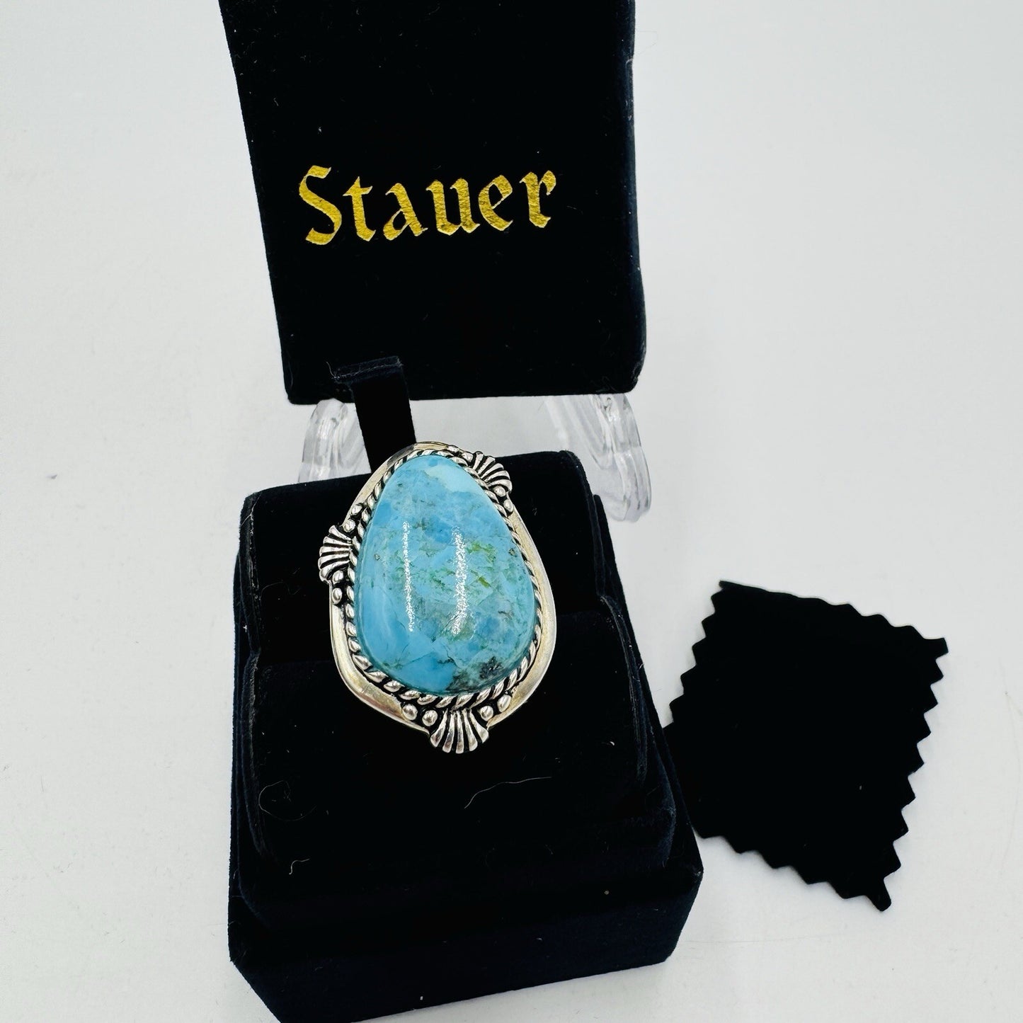 Stauer Sedona Turquoise Sterling Silver Women Ring Size 7 Arizona