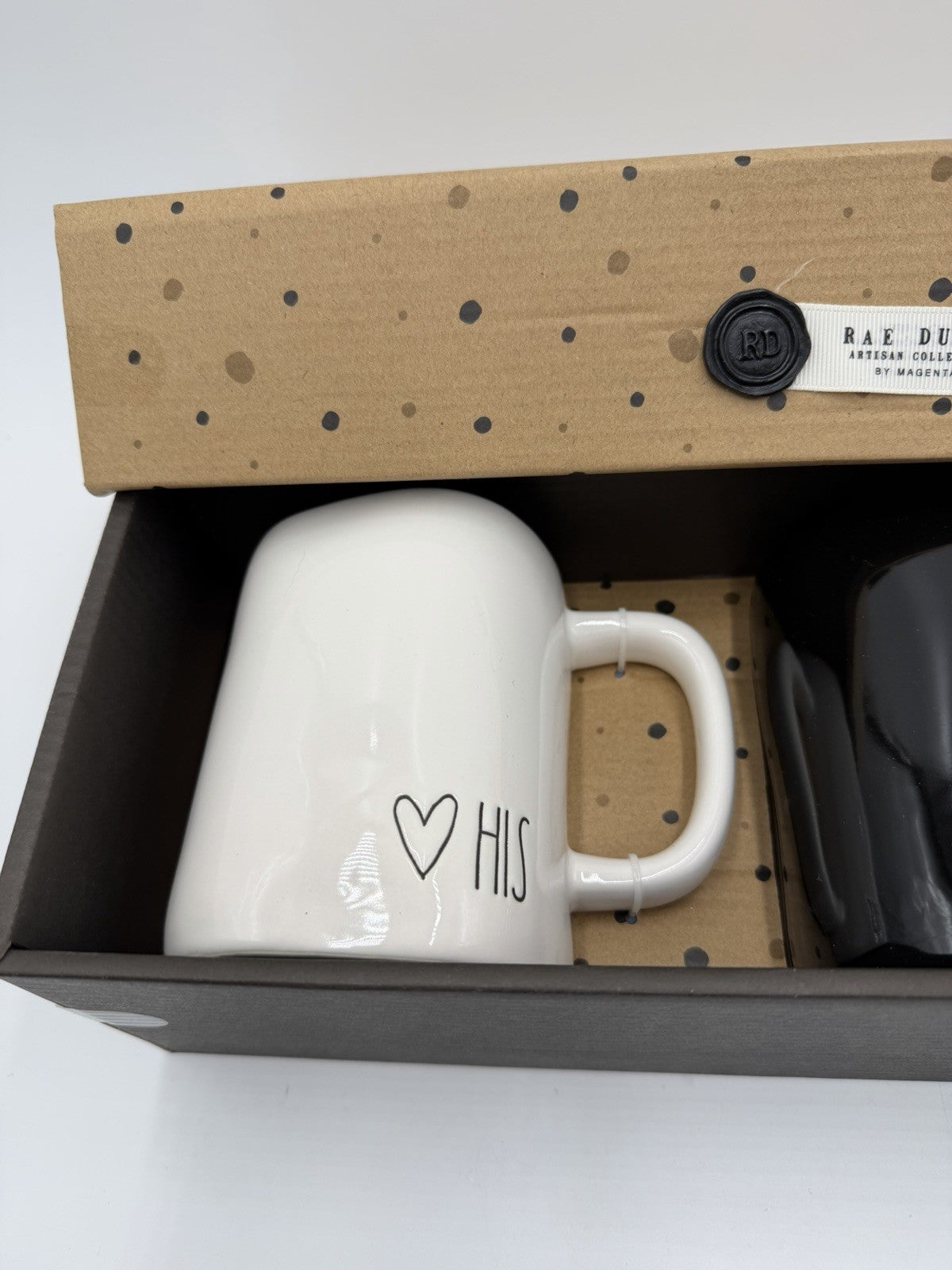 Rare Rae Dunn Artisan Collection HIS & HIS Coffee Mugs Black/white Ceramic Pride