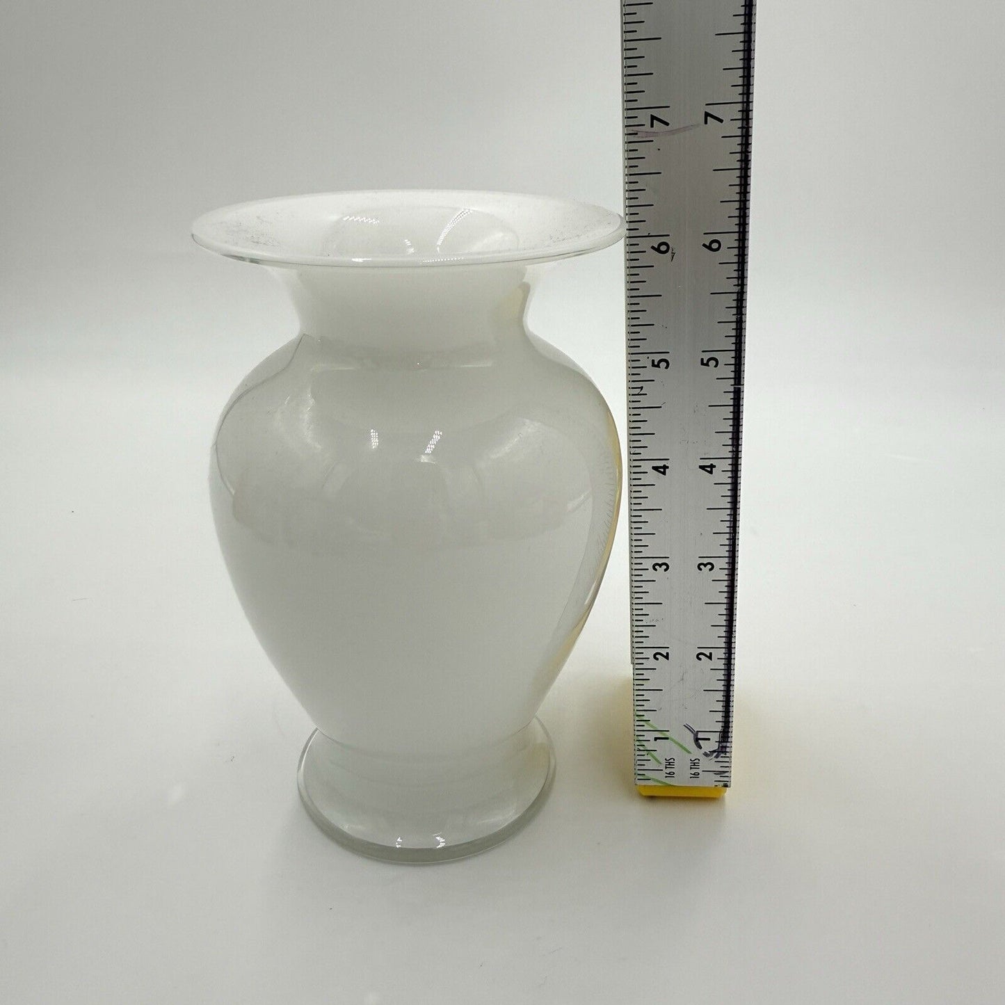 Royal Copenhagen Amfora Vase White Cased Crystal Glass 6” Michael Bang